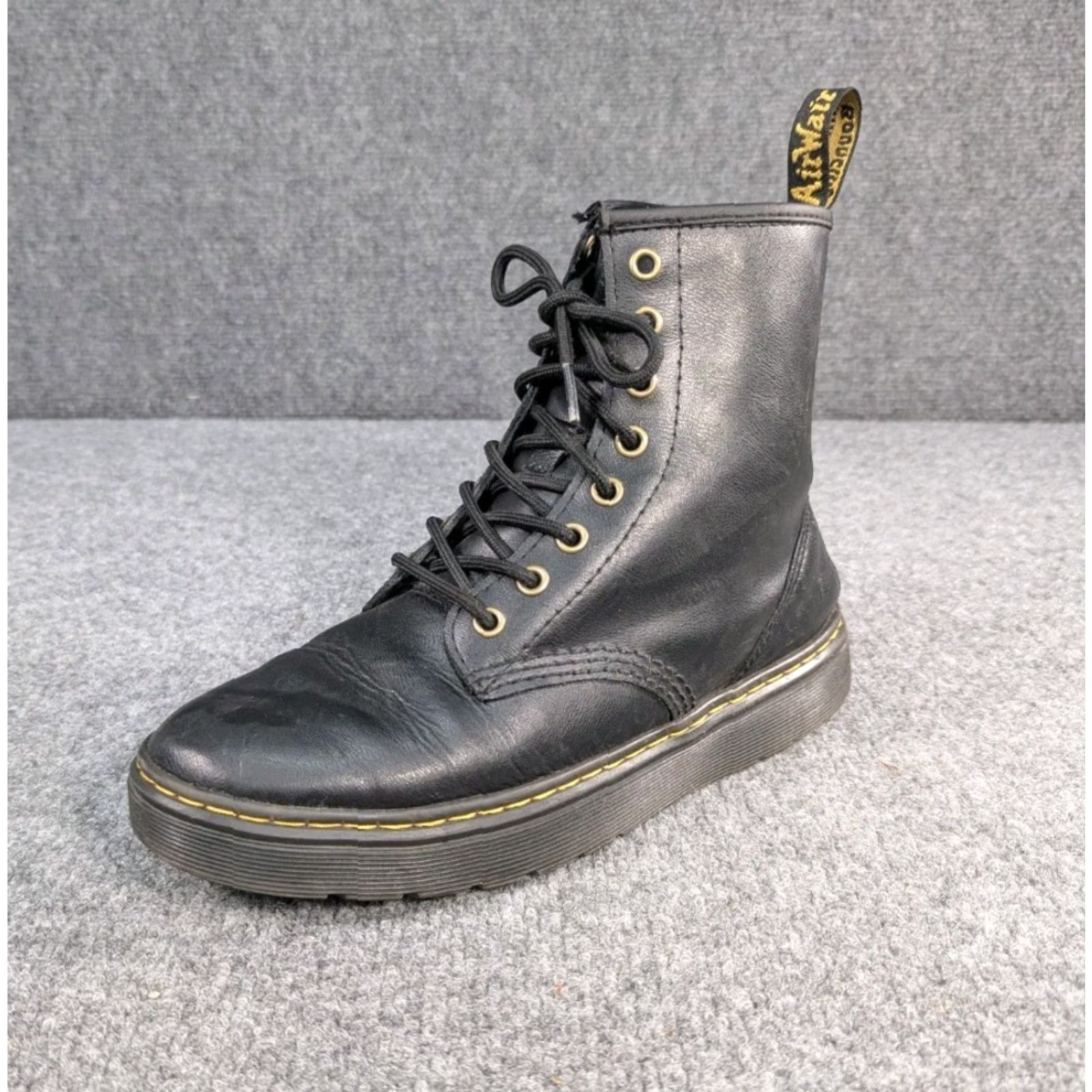 Dr. Martens VINTAGE Dr. Martens Zavala Black Leather Combat SINGLE Left M6 L7 AMPUTEE Shoe Mens Women? Size US 7 / IT 37 - 2 Thumbnail