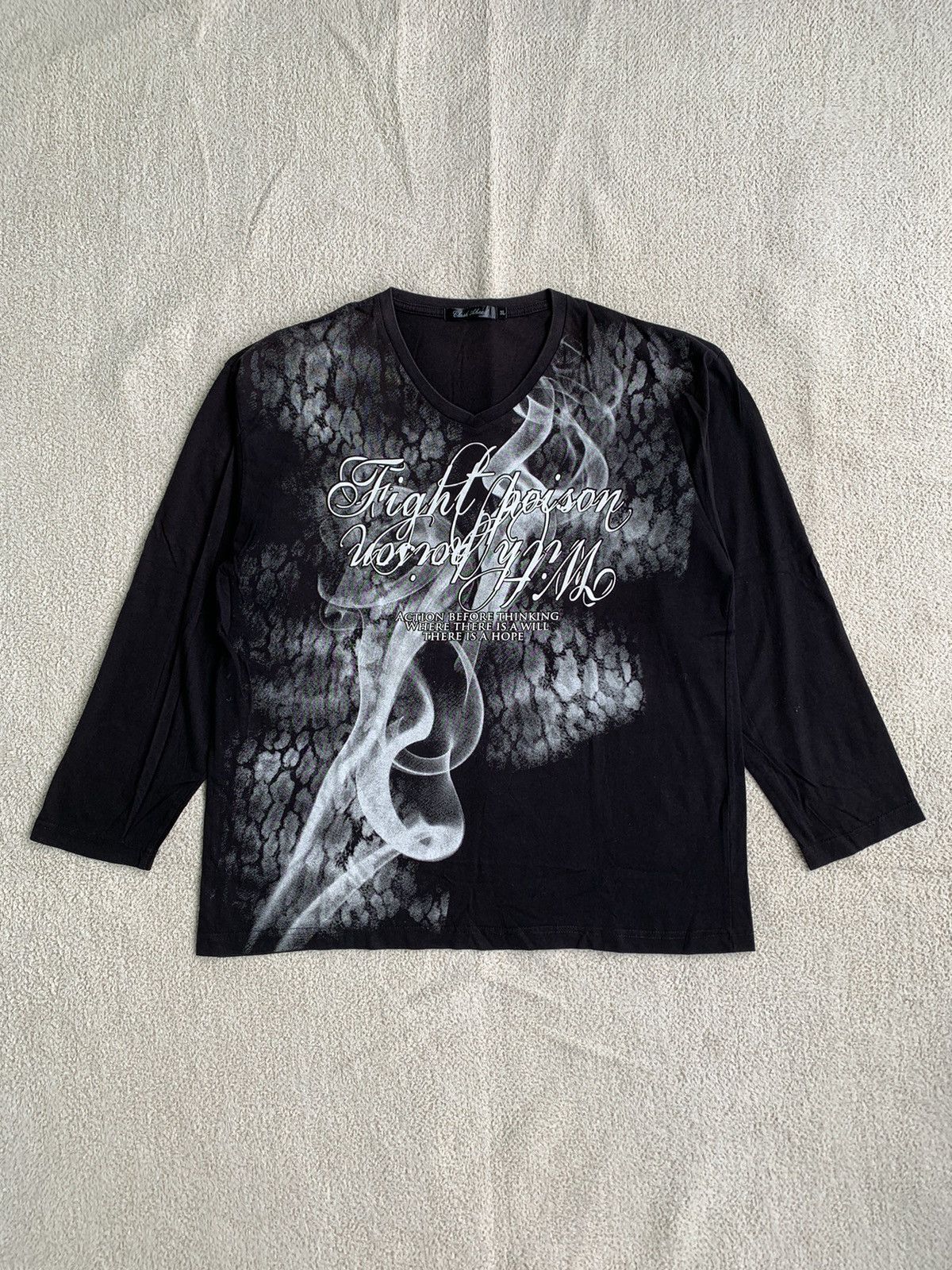 If Six Was Nine × Japanese Brand × Le Grande Bleu (L.G.B.) Clash Ahead poem longsleeve Size US L / EU 52-54 / 3 - 1 Thumbnail