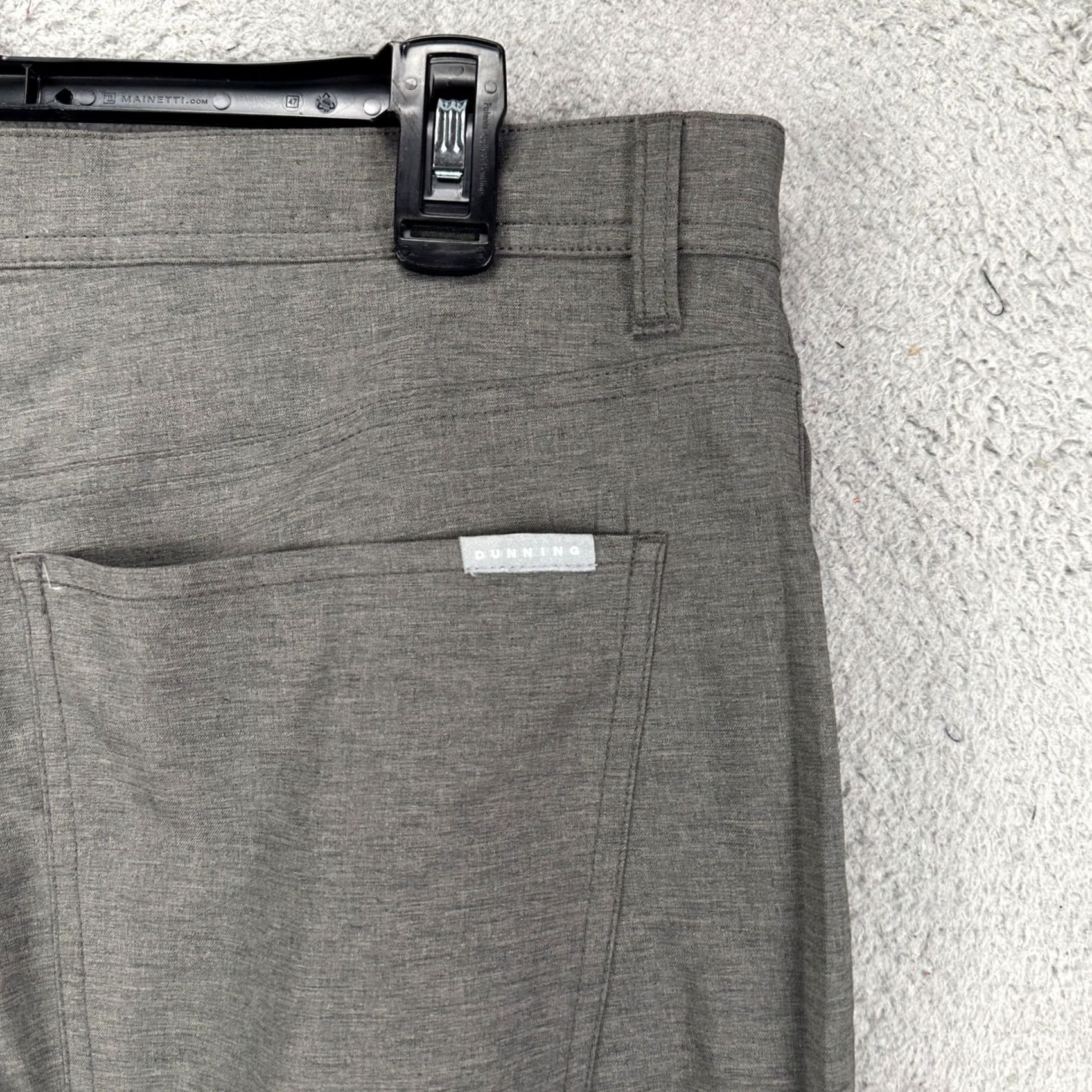 Vintage Dunning Golf Mens Chino Pants 38X30 Grey Performance Tech Stretch Flat Front Size US 38 / EU 54 - 7 Thumbnail