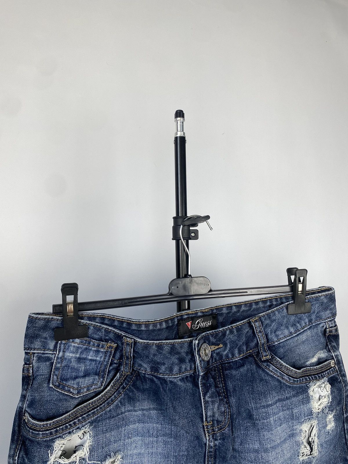 Guess × If Six Was Nine × Vintage MINI DENIM SKIRT JAPANESE STYLE 2000s Size 34" / US 12 / IT 48 - 2 Thumbnail
