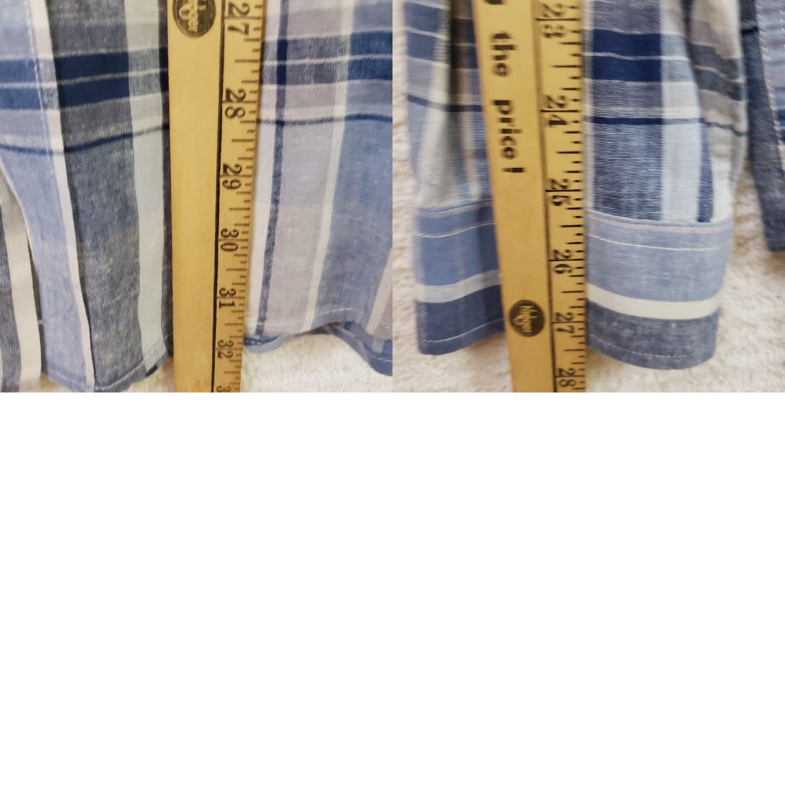 Club Room VINTAGE Club Room Shirt Mens XL Blue Plaid Button-Up Long Sleeve Slim Fit Size US XL / EU 56 / 4 - 9 Thumbnail