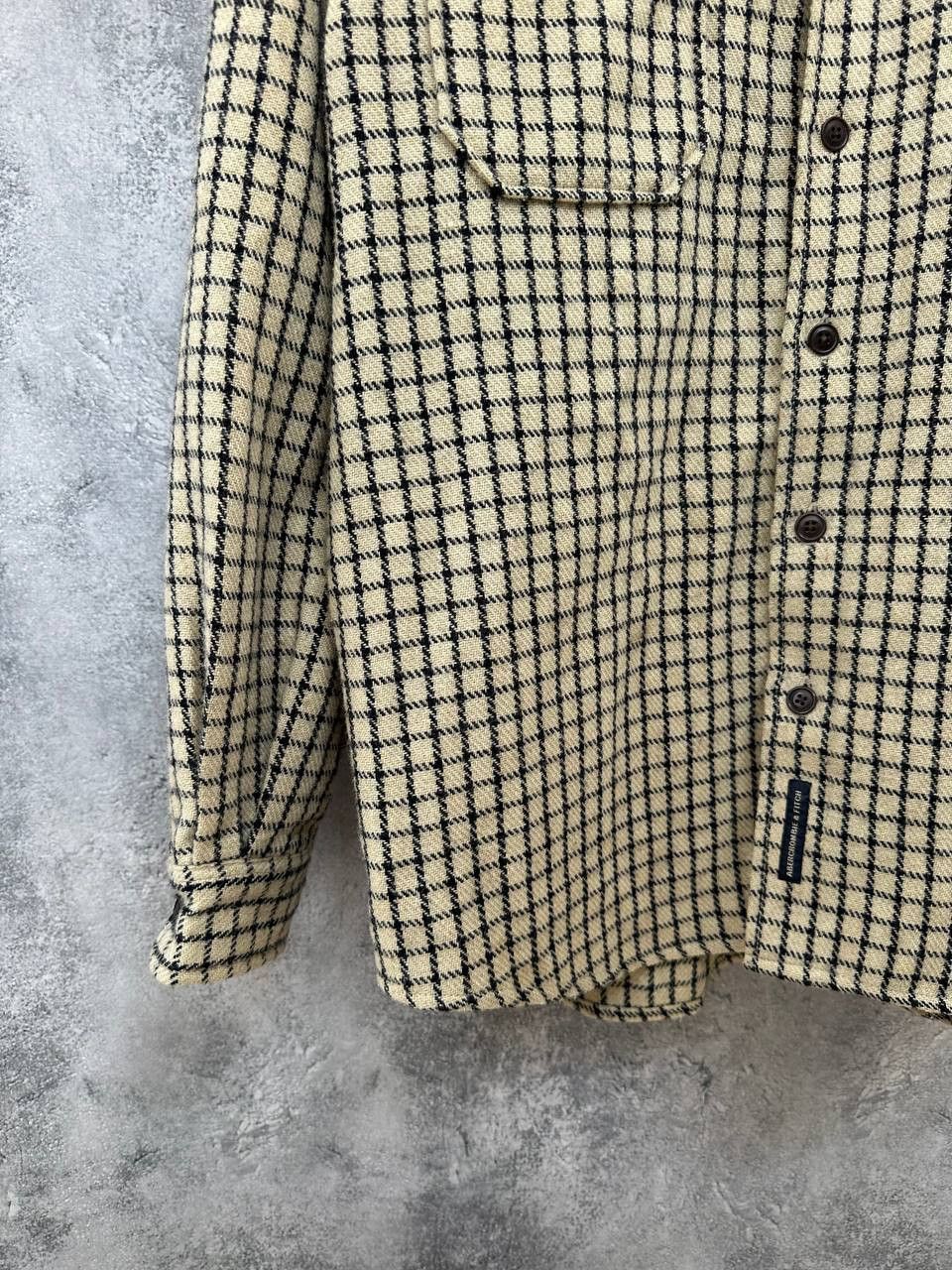 Abercrombie & Fitch × Vintage Abercrombie Fitch Vintage Plaid Overshirt Wool Button Jacket Size US M / EU 48-50 / 2 - 7 Thumbnail