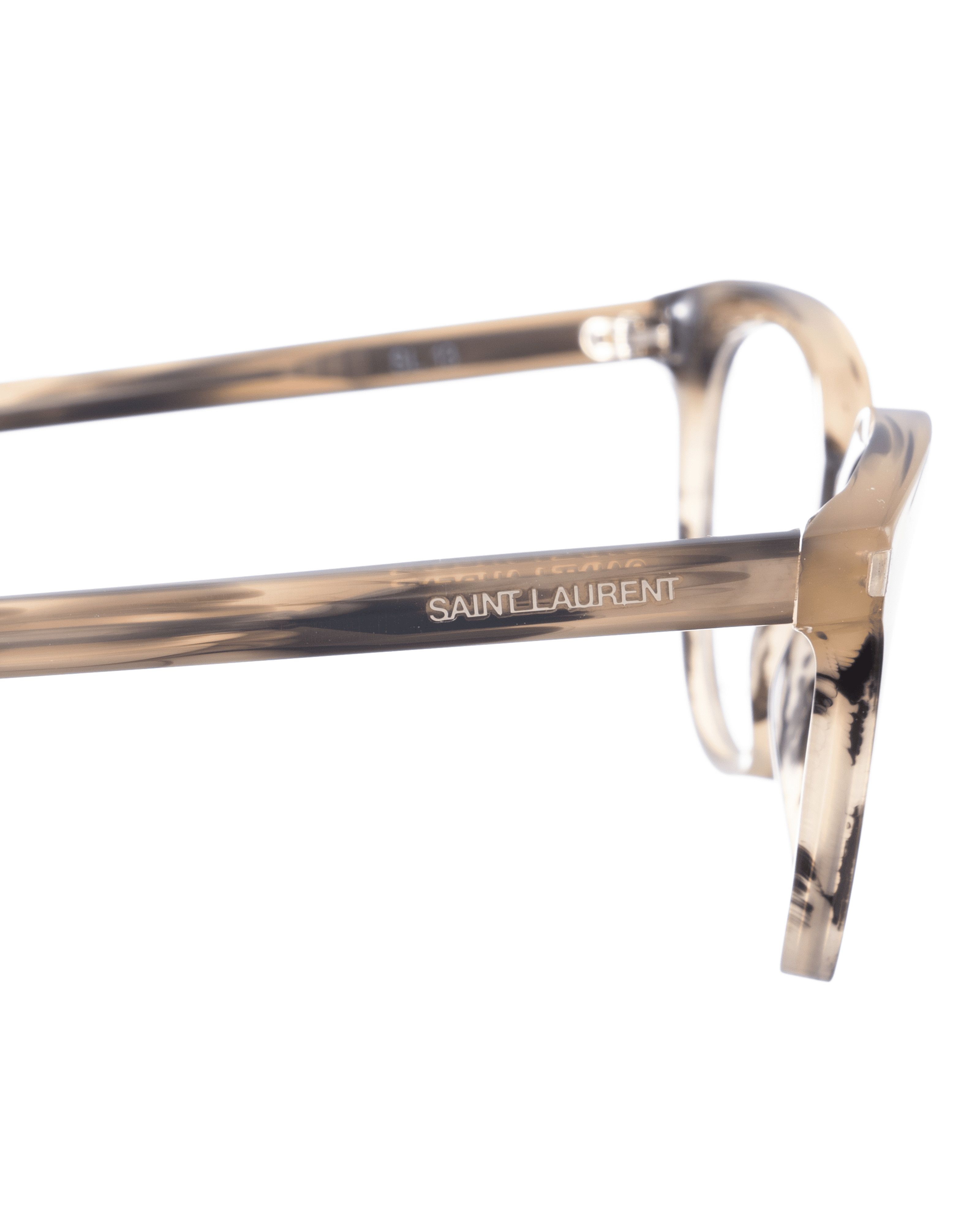 Saint Laurent Paris Saint Laurent 00s Nerdy Oval Grey and Beige Glasses Size ONE SIZE - 2 Thumbnail