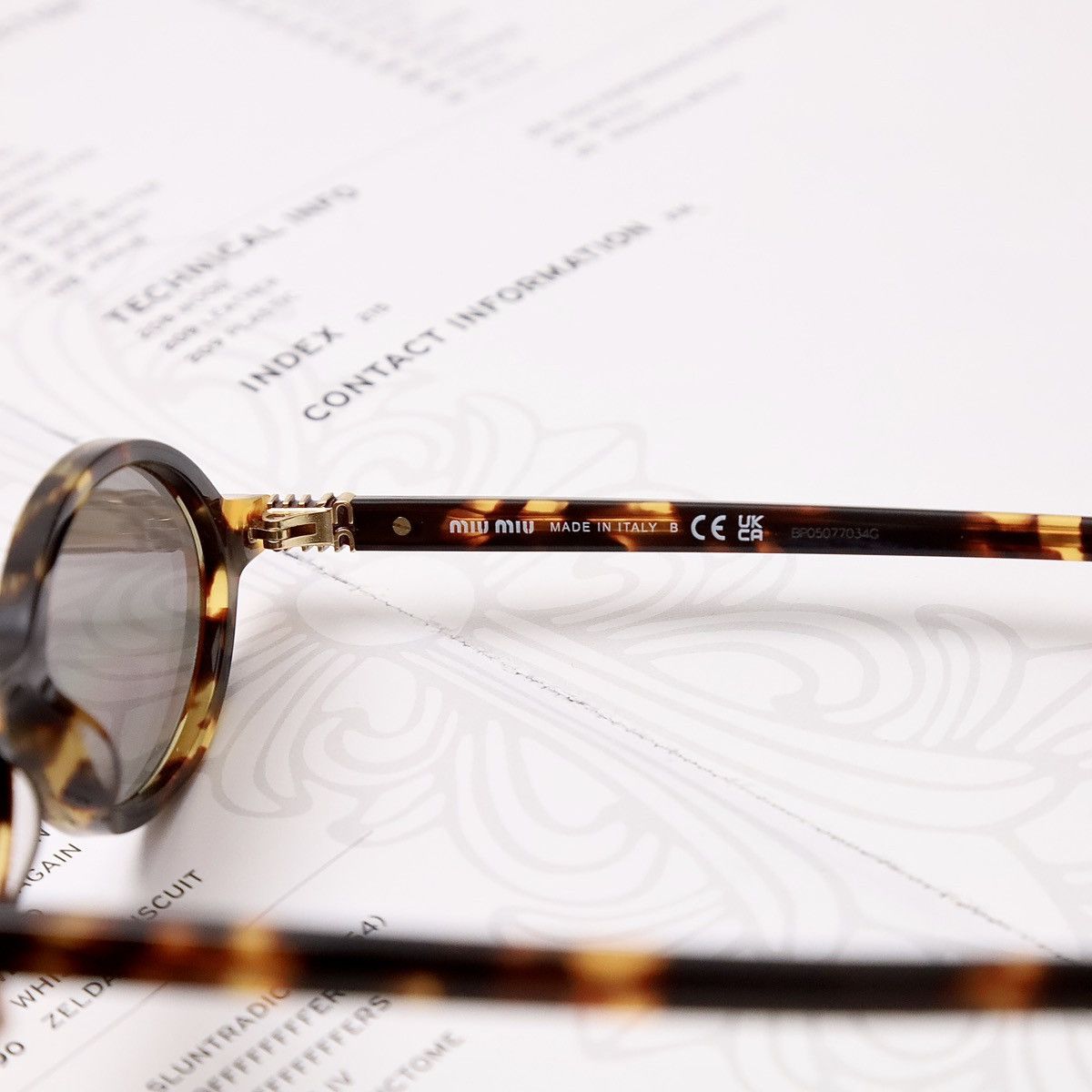 Miu Miu MIU MIU 0MU 04ZS SUNGLASSES Size ONE SIZE - 5 Thumbnail