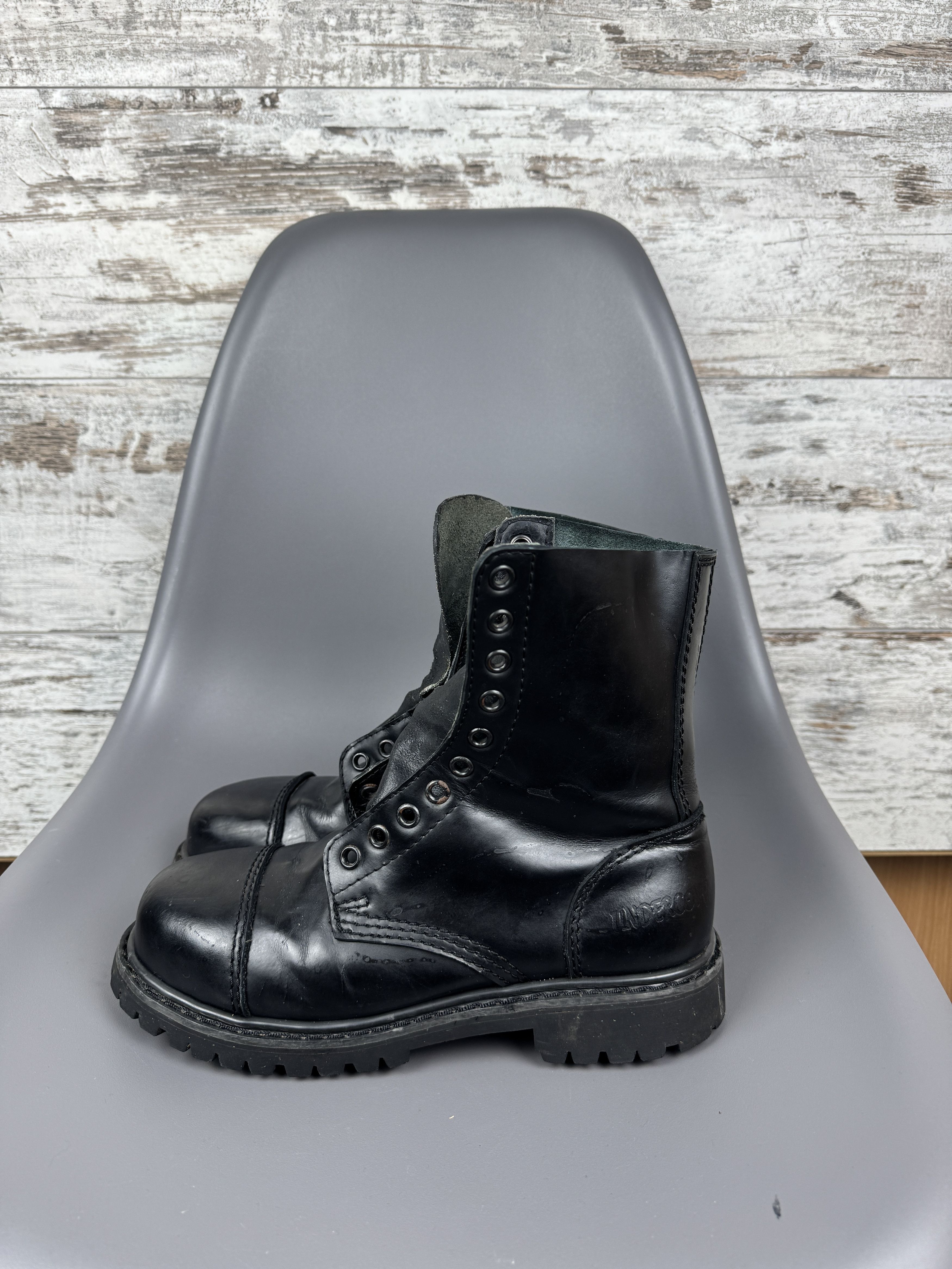 Vintage Vintage Undercover black Combat Steel Toe Leather Hi Boots 6 Size US 6 / EU 39 - 4 Thumbnail