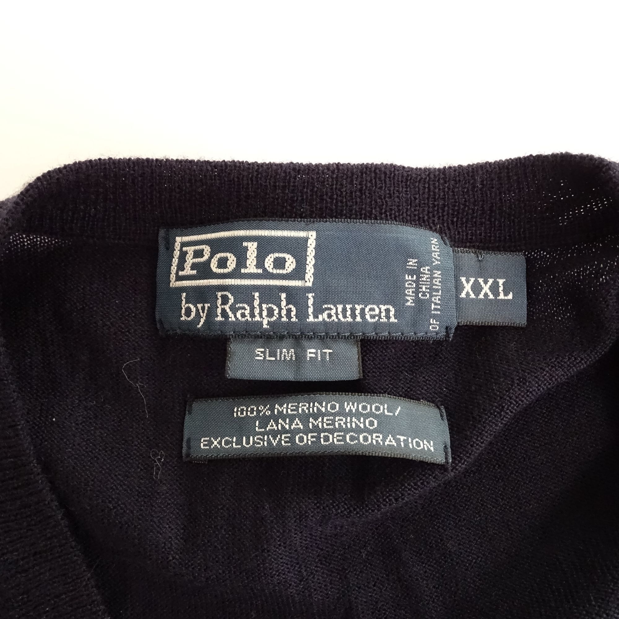 Polo Ralph Lauren Polo Ralph Lauren Blue Slim Fit Wool V-Neck Sweater Size XXL Size US XXL / EU 58 / 5 - 4 Thumbnail