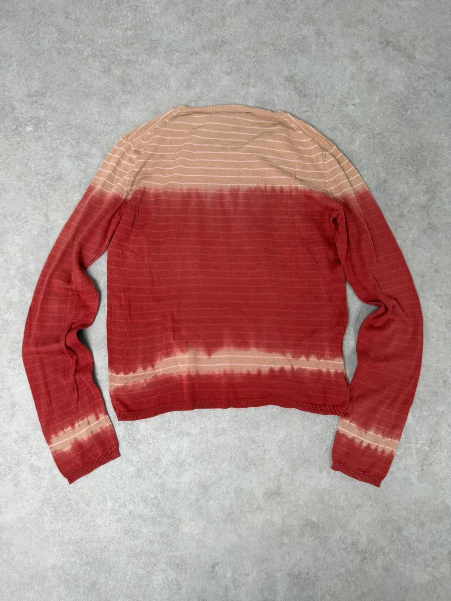 Prada 2000s Prada Beige & Red Gradient Striped Sweater Size S / US 4 / IT 40 - 7 Thumbnail