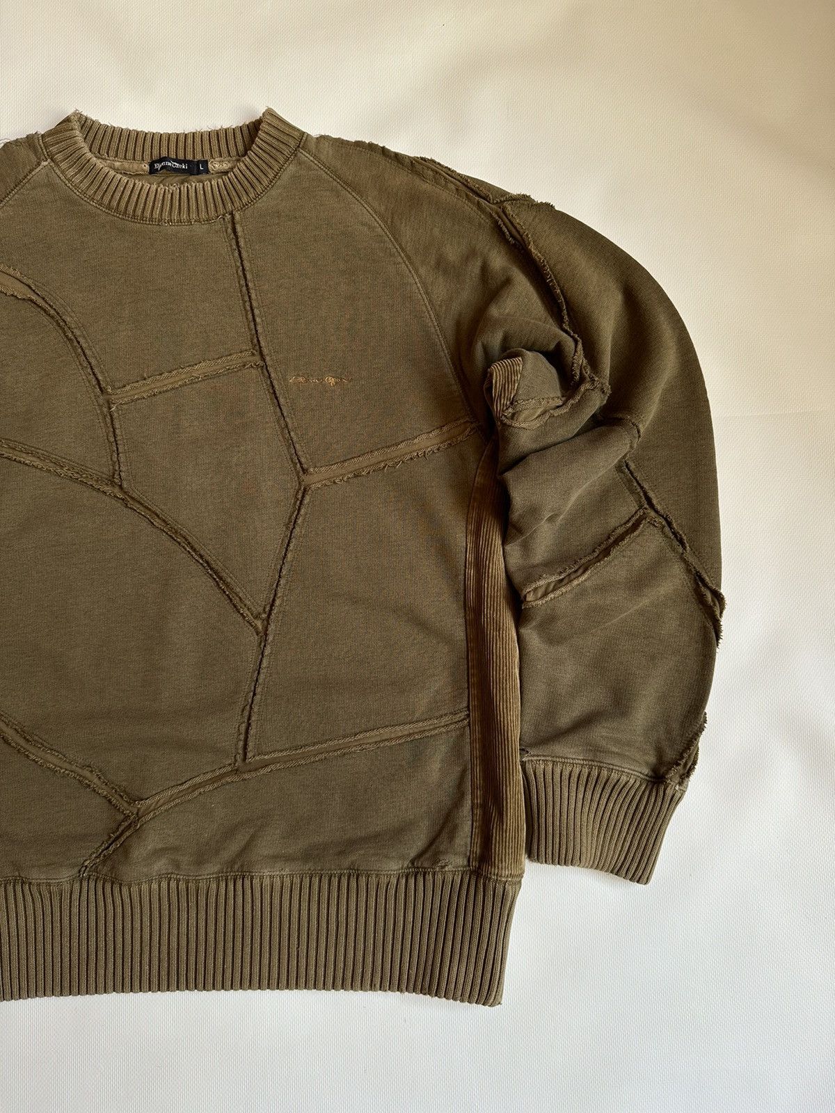 Japanese Brand Etienne Ozeki Patchwork Sweatshirt Size US L / EU 52-54 / 3 - 2 Thumbnail