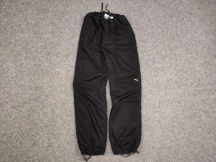 Puma Vintage Puma Logo Zip Knees Black track Pants Y2K Style Size US 32 / EU 48 - 8 Thumbnail