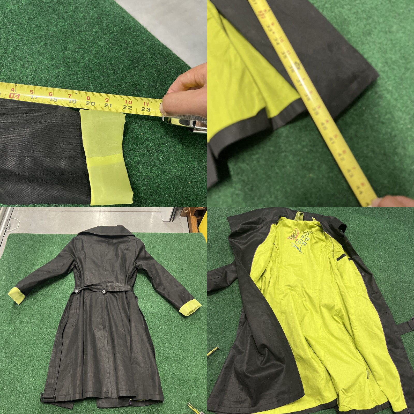 Vintage Soia & Kyo Black Long Trench Coat Jacket, Size Medium Size M / US 6-8 / IT 42-44 - 8 Thumbnail