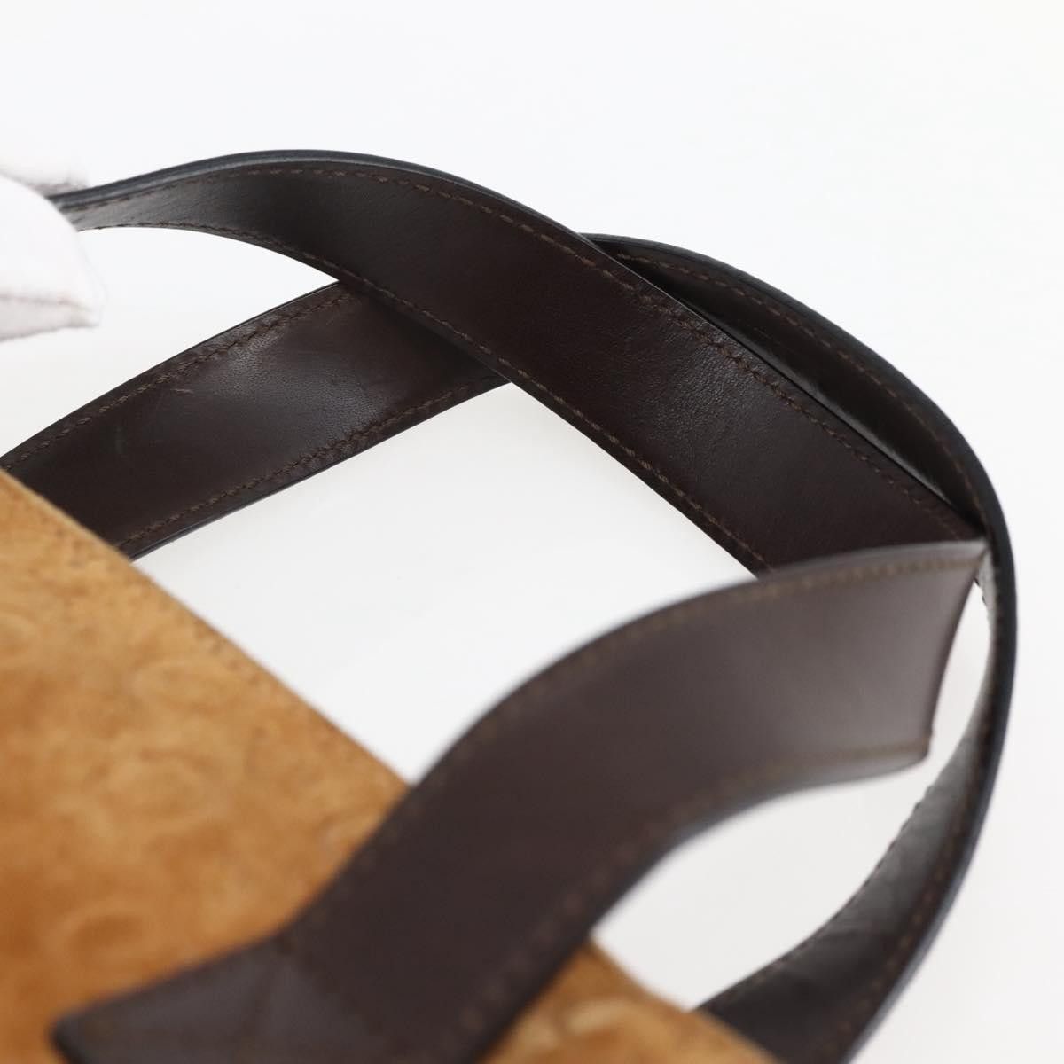 Celine CELINE C Macadam Canvas Hand Bag Brown Gold Size ONE SIZE - 8 Thumbnail