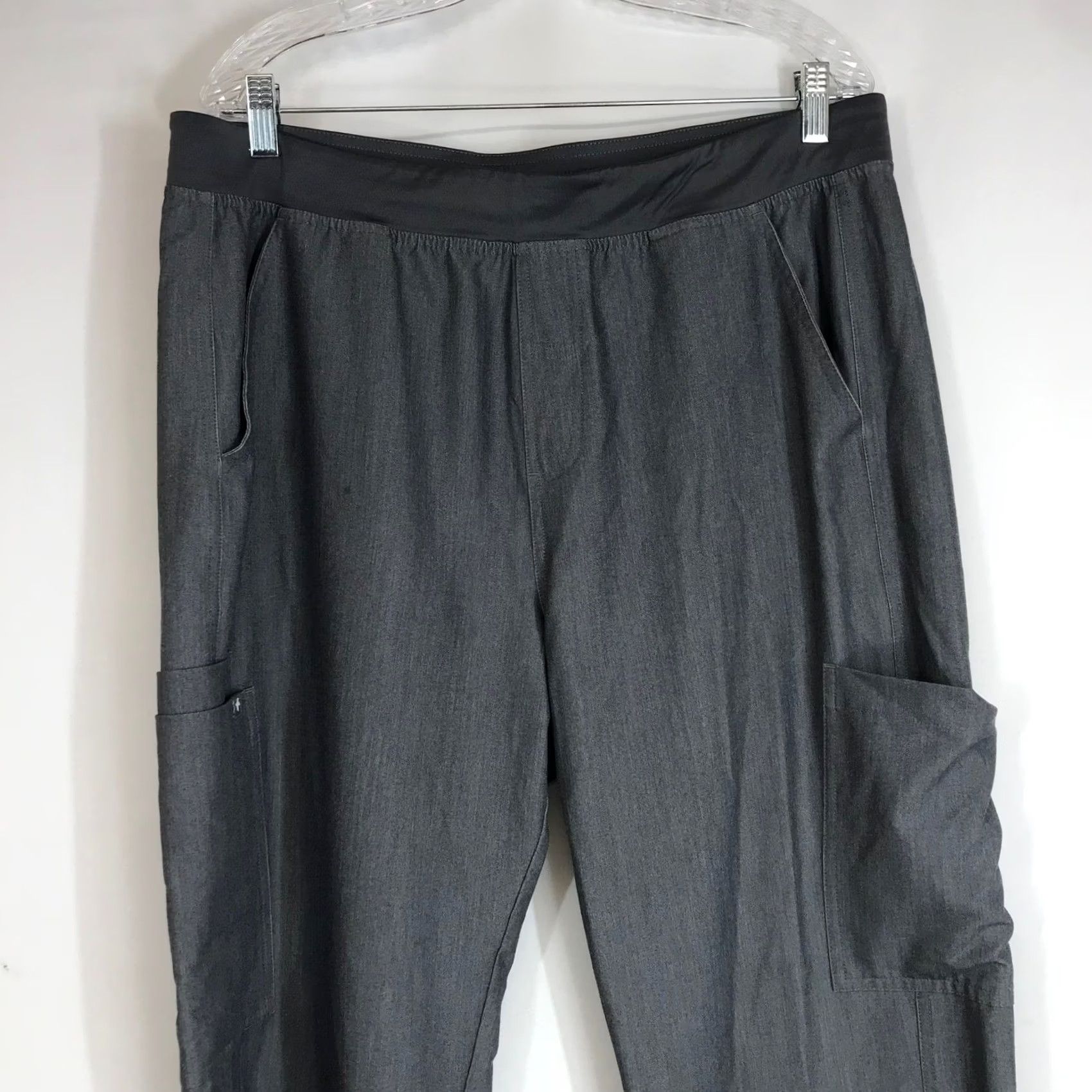 Vintage FIGS Mens XL T2001 Technical Scrub Pants Heather Charcoal Grey Cargo Multi-Pocket Size US 36 / EU 52 - 2 Thumbnail