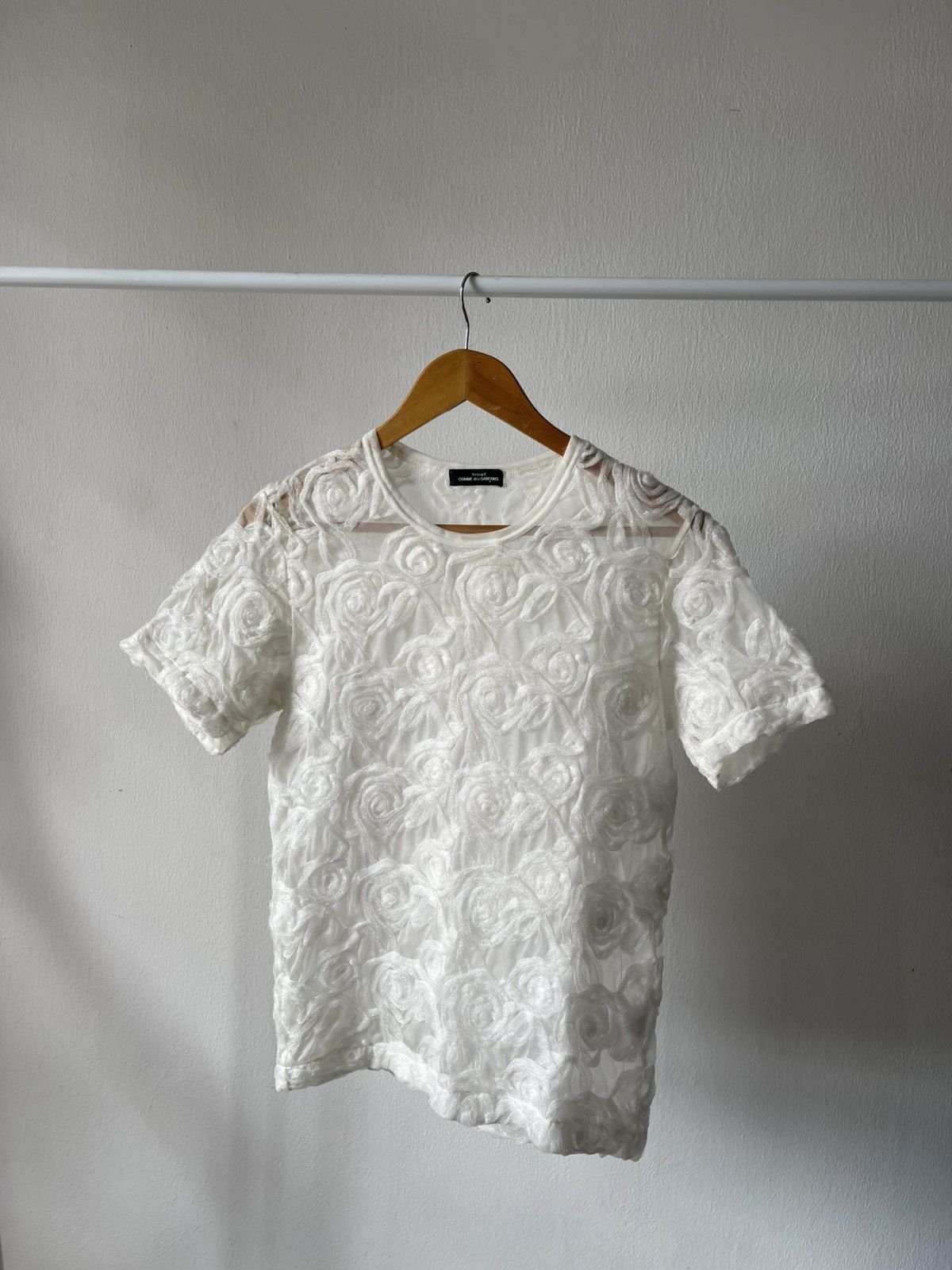 Comme des Garcons × Rei Kawakubo × Tricot Comme des Garcons 1990 Comme Des Garcons Flower Art Shirt Size S / US 4 / IT 40 - 2 Thumbnail