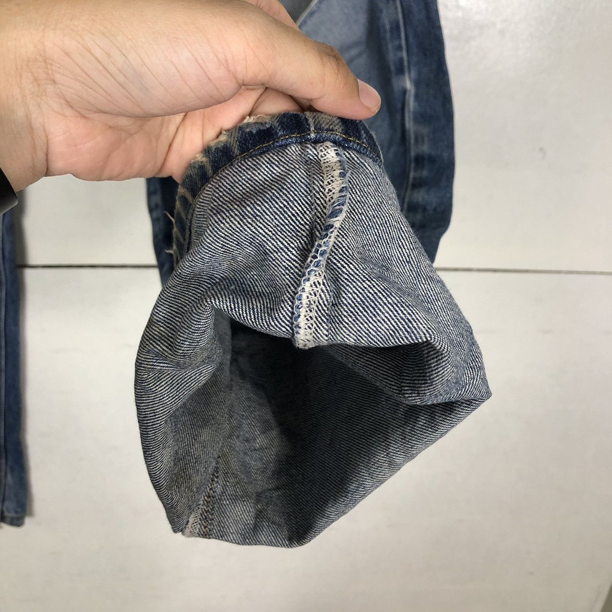 Japanese Brand 🔥90’s JAPAN MADE DISTRESSED JEANS UNIQUE CLOTHING WAREHOUSE Size US 30 / EU 46 - 12 Thumbnail
