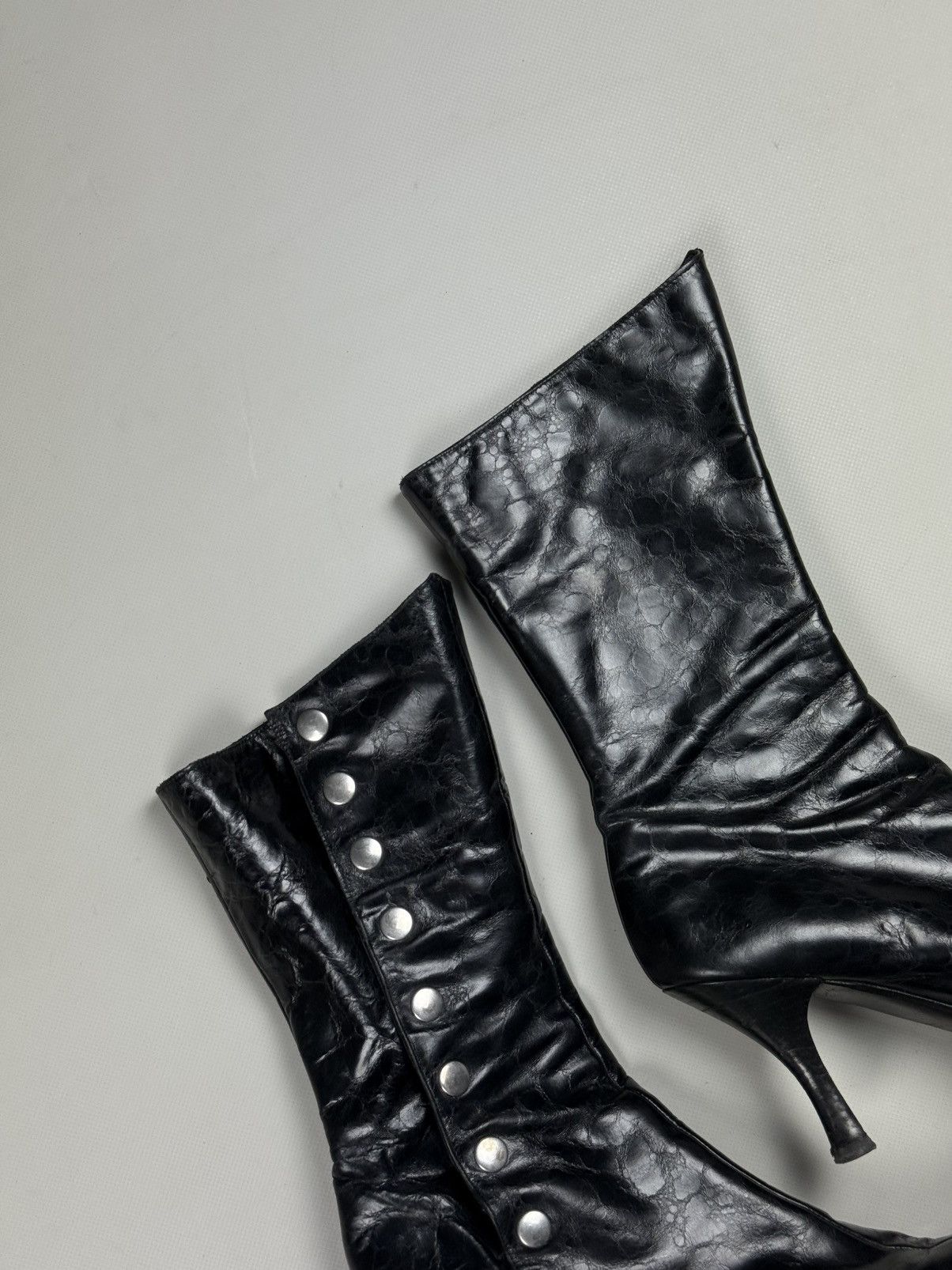 Buffalo London Buffalo London Y2K Leather To The Knee Mid Calf Heels Boots Size US 9 / IT 39 - 7 Thumbnail