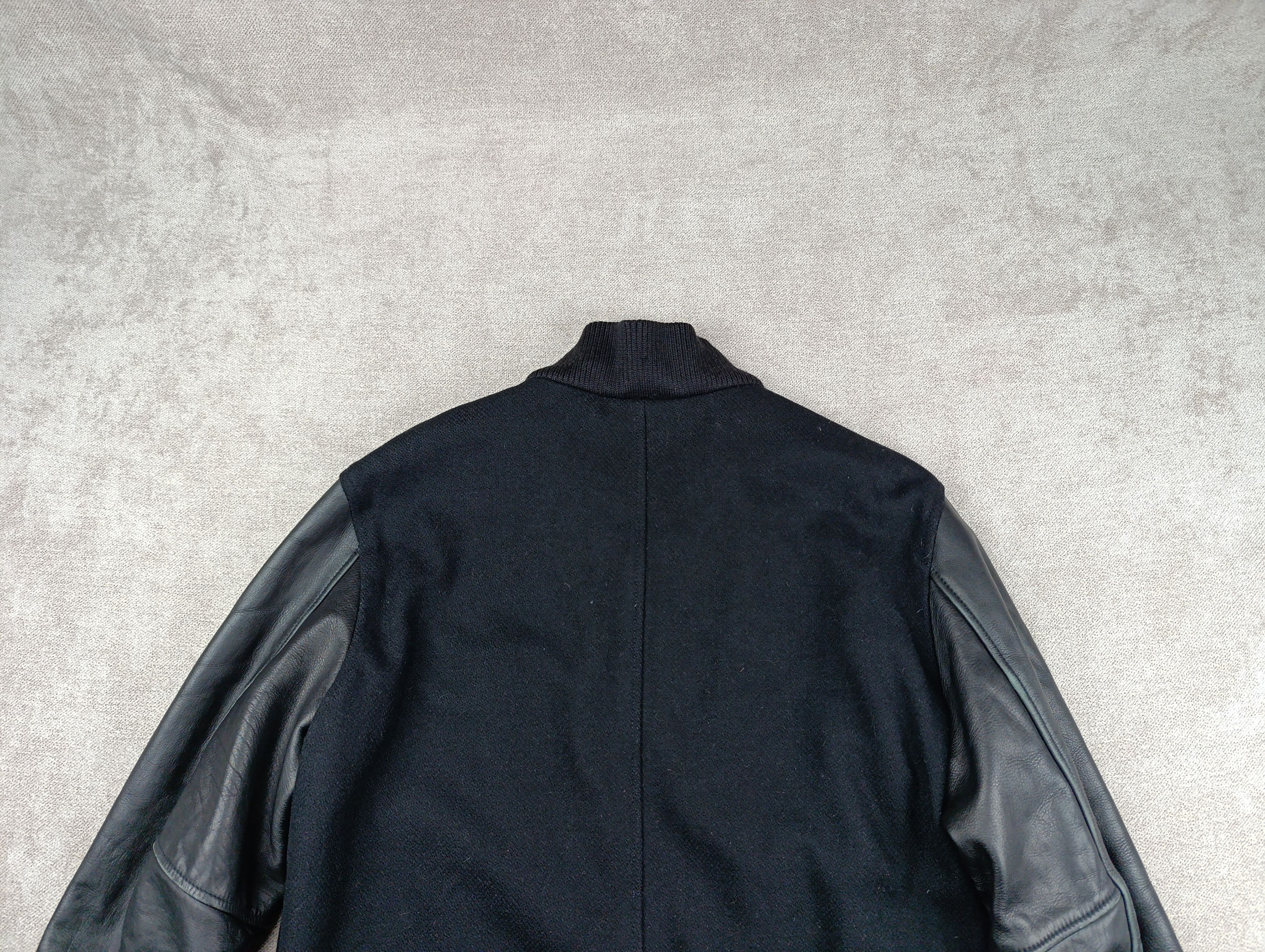 Lacoste Lacoste Live Black Leather Varsity Wool Jacket Mens Size US M / EU 48-50 / 2 - 12 Thumbnail