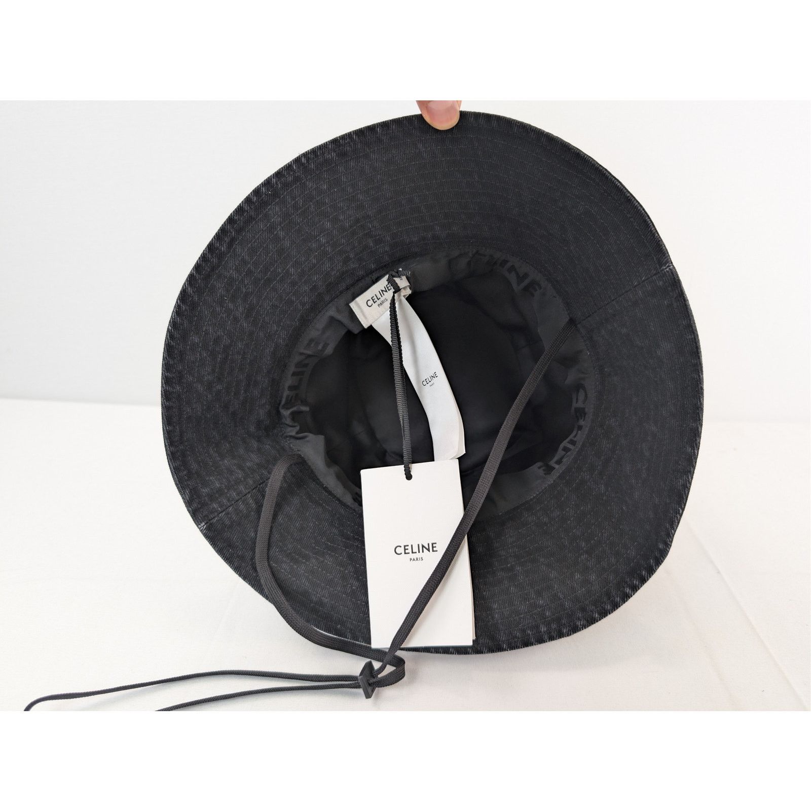 Celine o1rshd1 Size: M / Gothic Bucket Hat / Cap in Black Size ONE SIZE - 7 Thumbnail