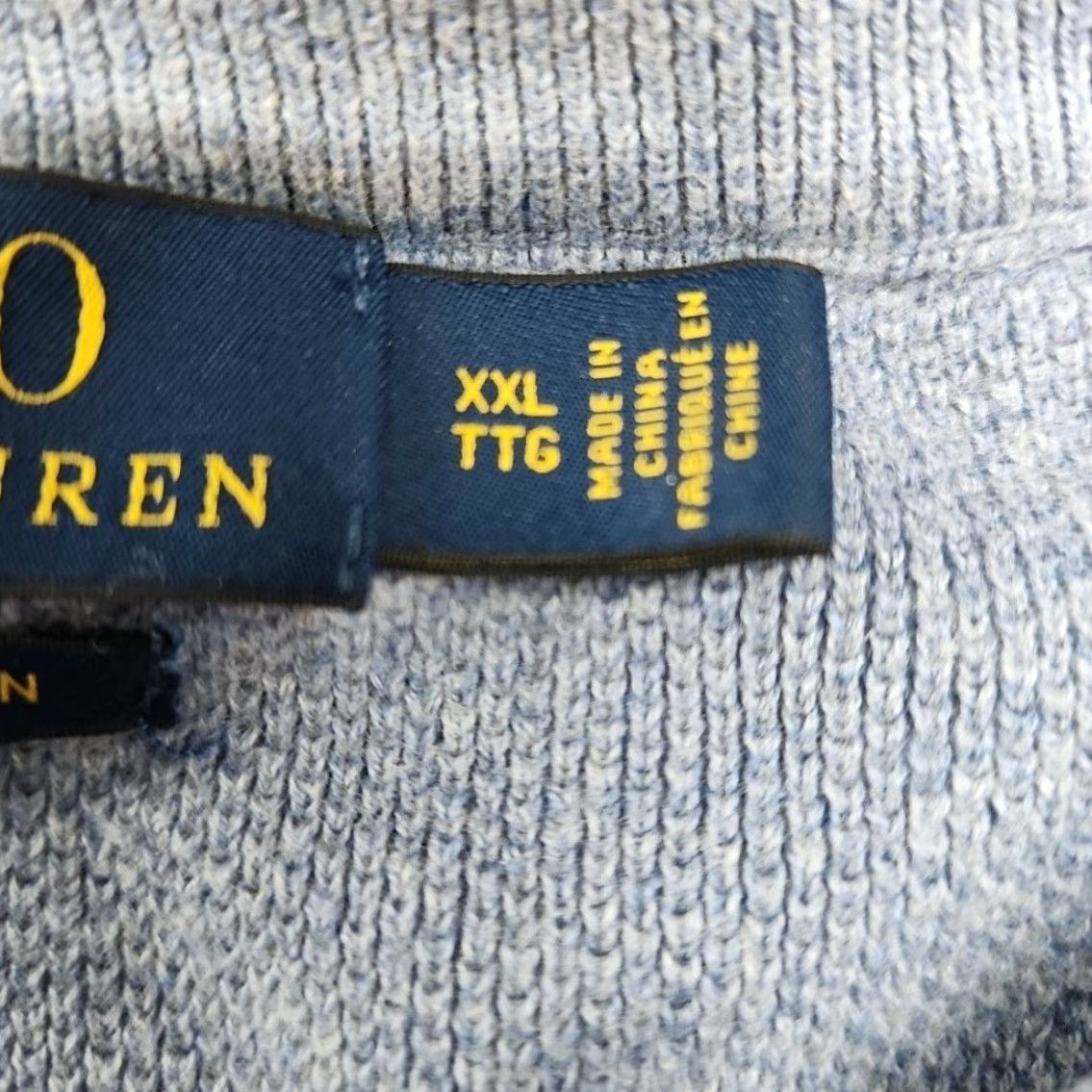 Ralph Lauren Ralph Lauren Polo Pullover Jumper 2XL Men's Powder Blue Pima Cotton Quarter Zip Knit Long Sleeve Collared Solid Vintage No Size US XXL / EU 58 / 5 - 5 Thumbnail