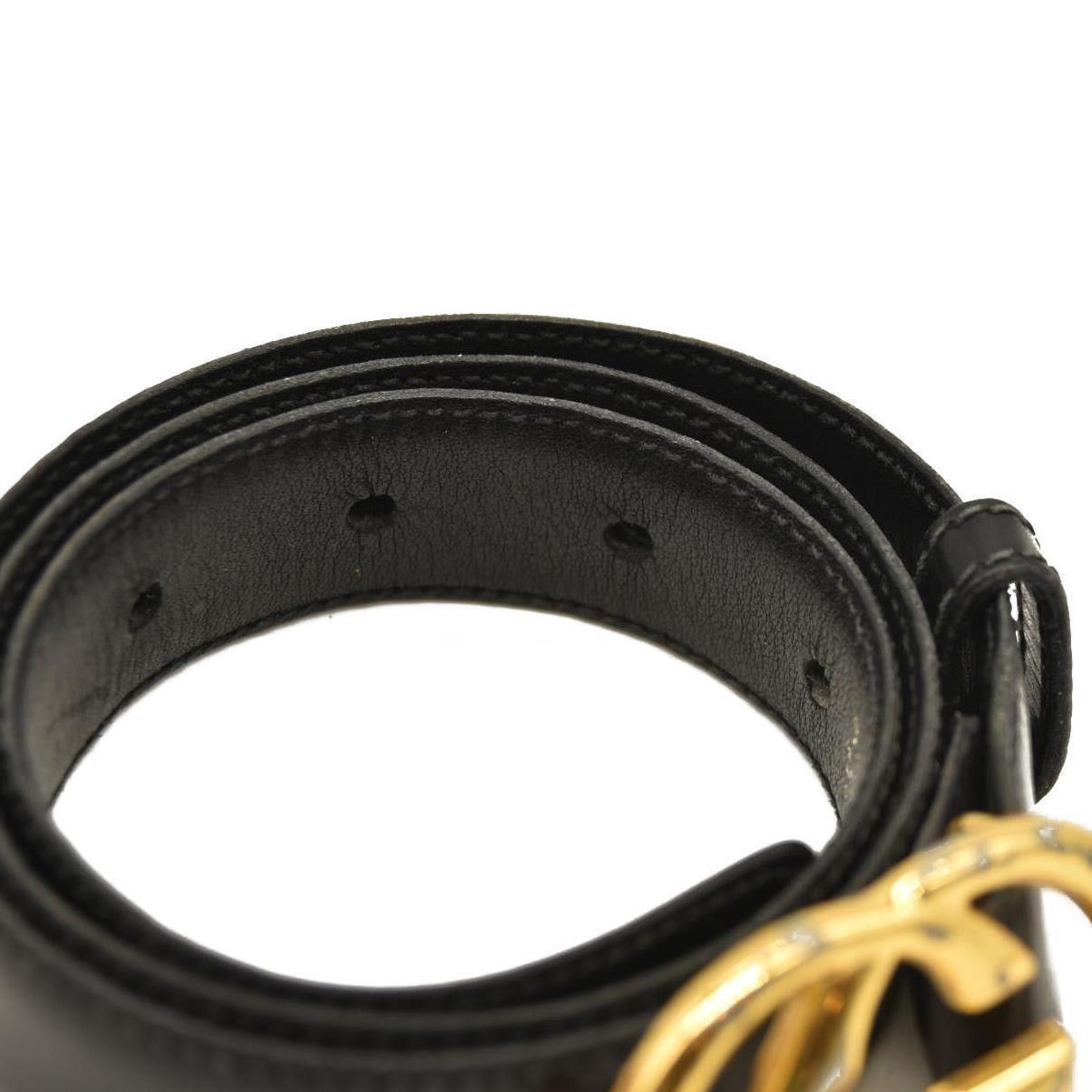 Gucci Gucci Calfskin Double G 20mm Belt 70 28 Black USED Size ONE SIZE - 7 Thumbnail