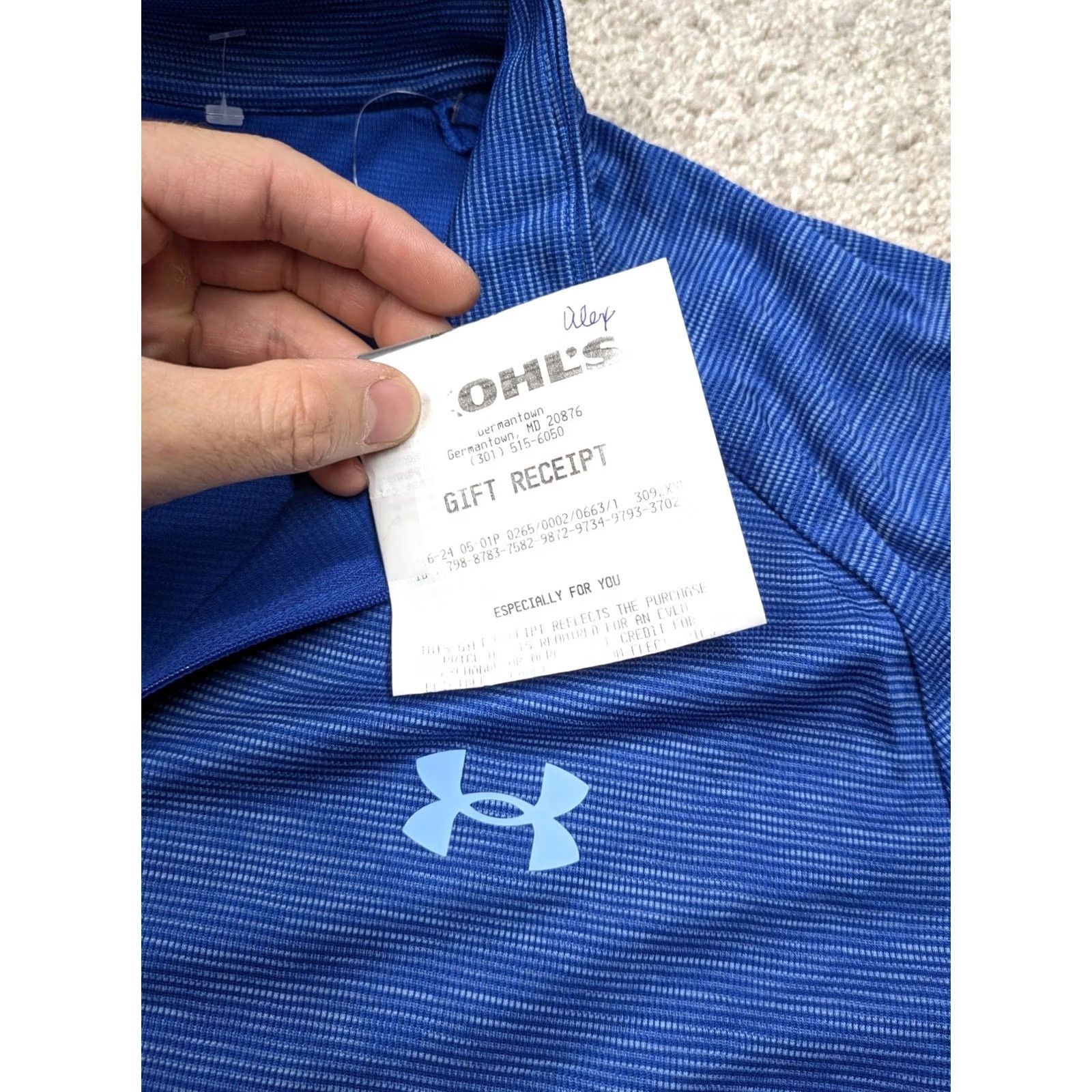 Under Armour Under Armour Jacket Mens L Large Blue 1/4 Zip Loose Tech Tee NWT Size US L / EU 52-54 / 3 - 6 Thumbnail