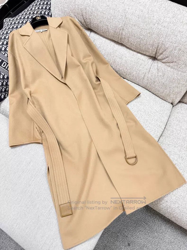 Loewe Loewe Long Sleeve Overcoat Brown with Belt Wool Size XXS / US 00 / IT 34 - 2 Thumbnail