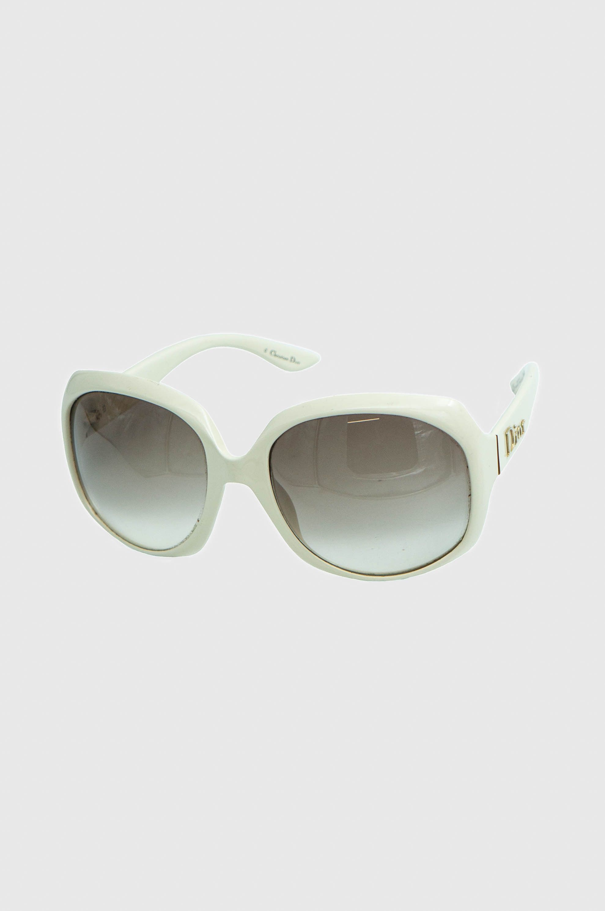 Dior Christian DIOR GLOSSY 1 Beige Oversized Sunglasses Vintage | Grailed