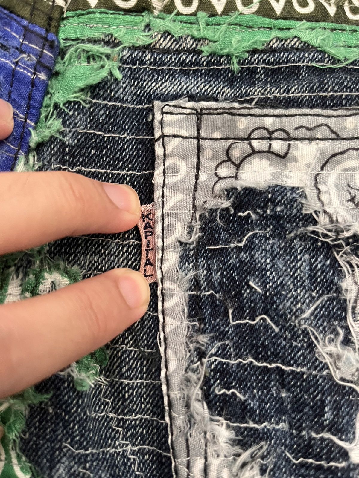 Kapital × Vintage Rare Vintage 1 of 1 Kapital Insane Handmade Custommade Jeans Size US 31 - 5 Thumbnail