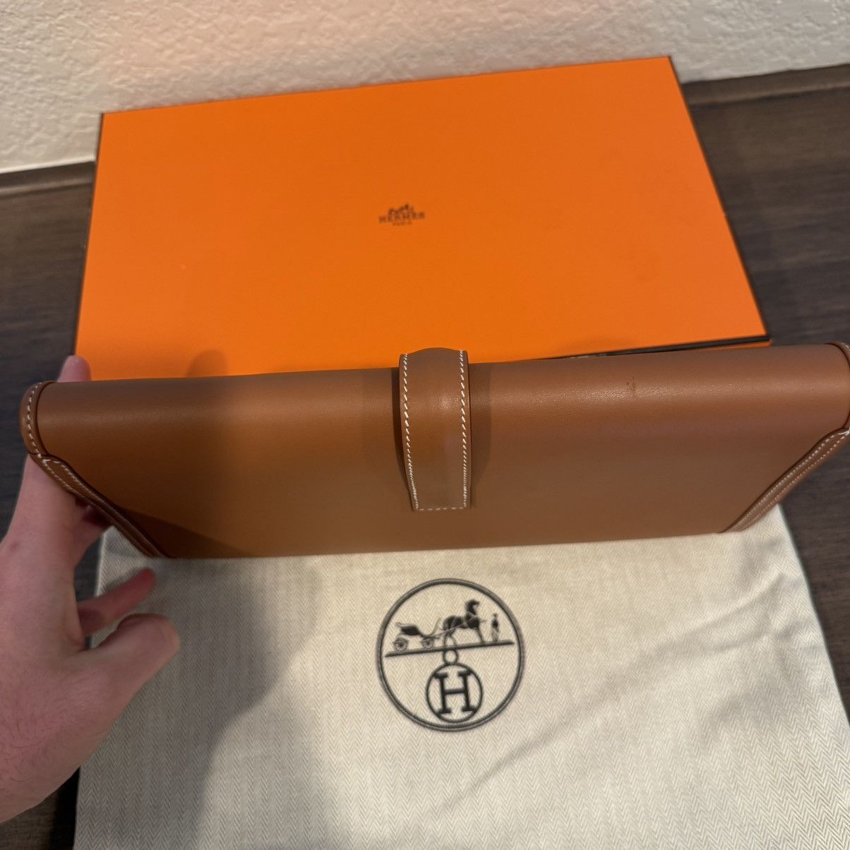Hermes Hermes Jige Elan 29 Gold Clutch Bag Swift Calfskin Leather Size ONE SIZE - 5 Thumbnail