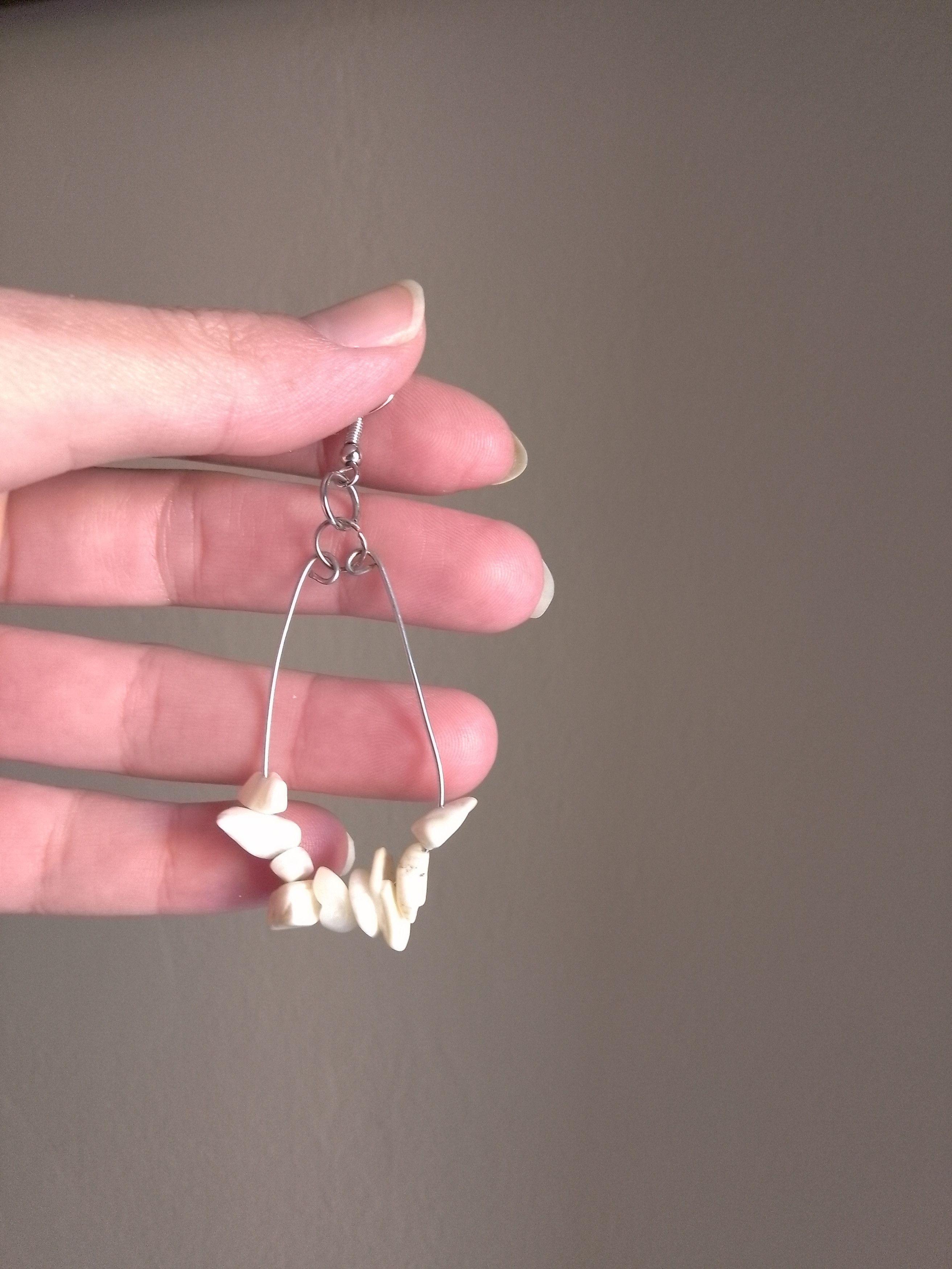 Handmade Necklace. Pendant pearl sea shell.Earrings. Stainless steel Size ONE SIZE - 6 Thumbnail