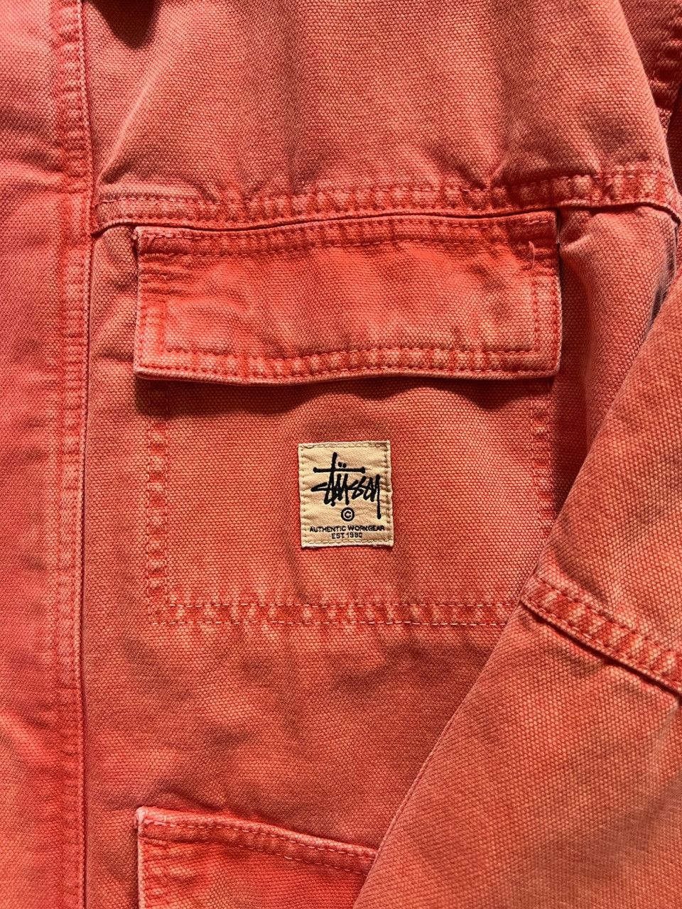 Stussy Stussy Washed Canvas Shop Jacket Orange Size US L / EU 52-54 / 3 - 2 Thumbnail