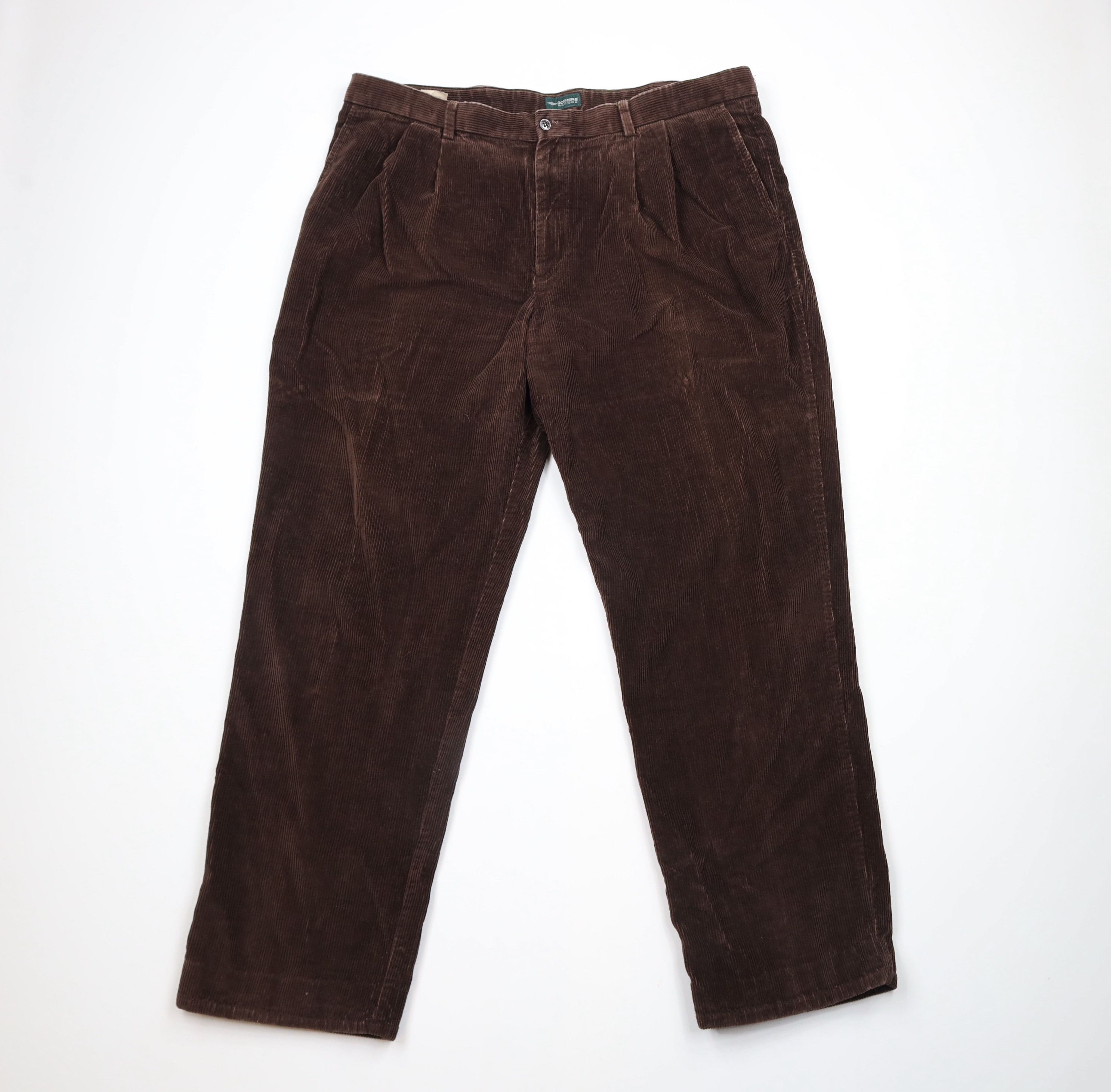 Vintage Vintage 90s Streetwear Pleated Wide Leg Corduroy Pants Size US 42 / EU 58 - 1 Thumbnail