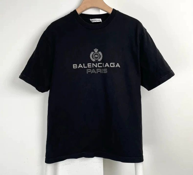 Balenciaga Balenciaga Crown Wheat Spike Short Sleeve T-shirt 2503-Next Size US S / EU 44-46 / 1 - 1 Thumbnail
