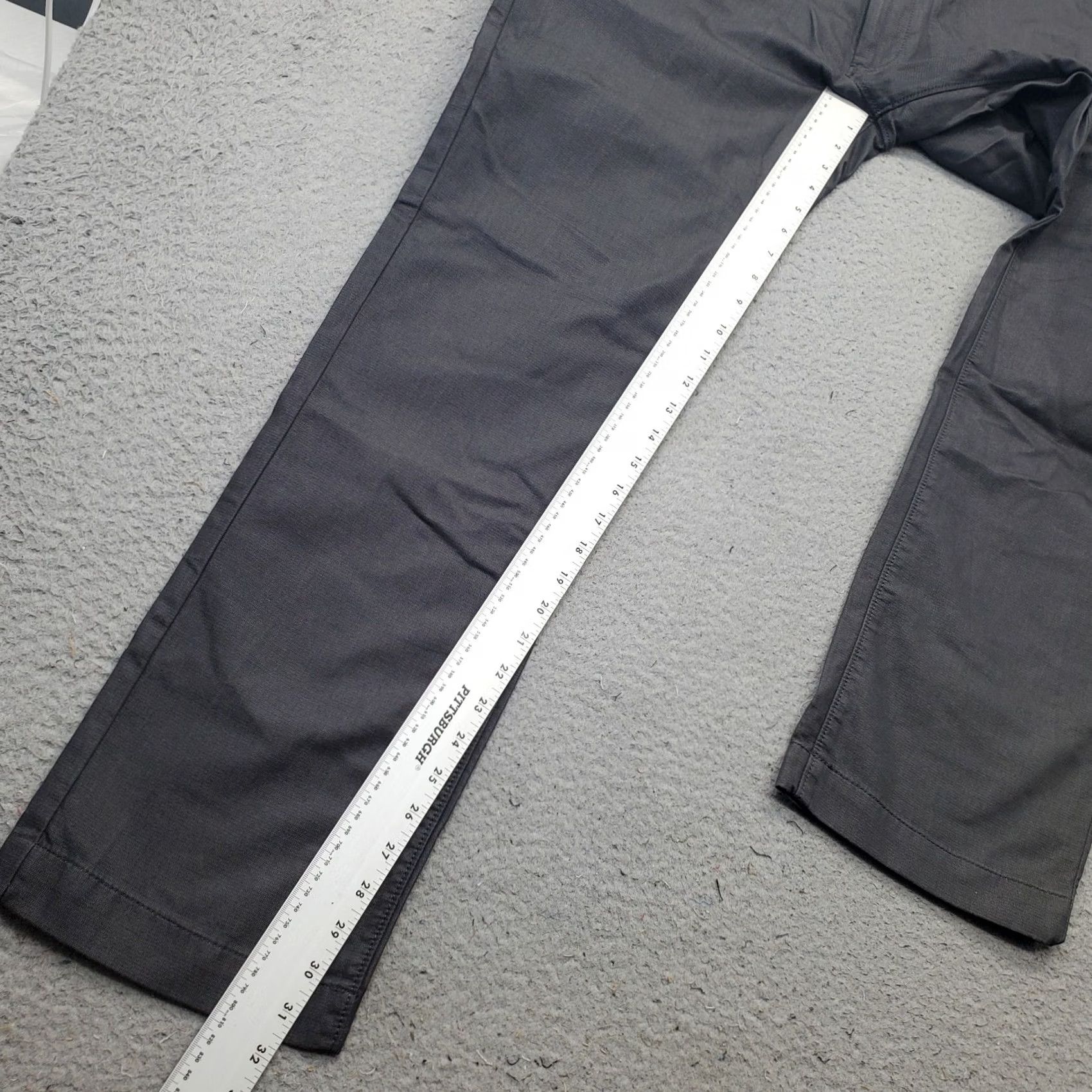 Kenneth Cole Kenneth Cole Reaction Pants Mens 36 Gray 36x32 Flat Front Slim Fit Straight Leg Size US 36 / EU 52 - 3 Thumbnail