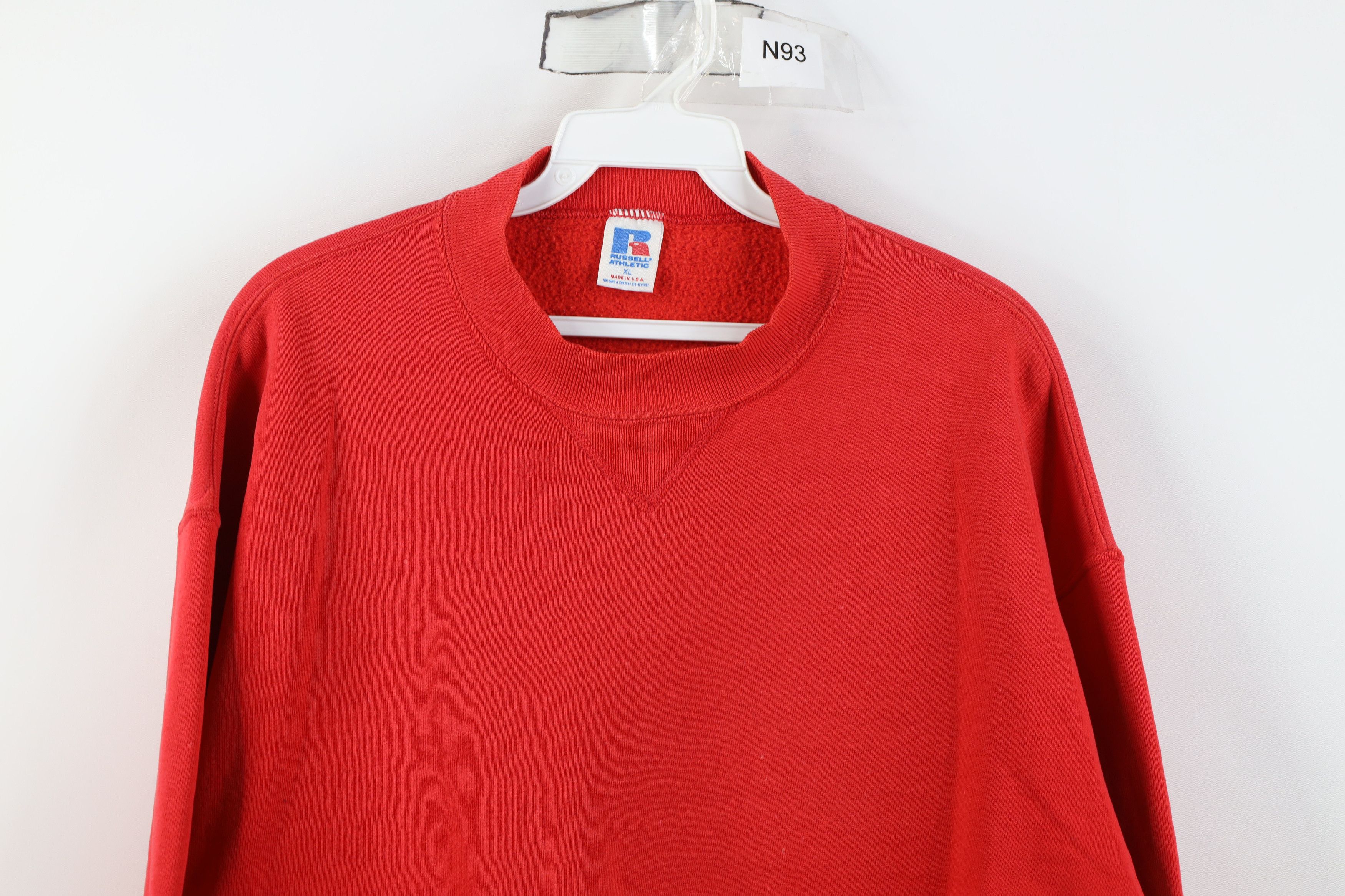Russell Athletic Vintage 80s 90s Russell Athletic Crewneck Sweatshirt Red USA Size US XL / EU 56 / 4 - 2 Thumbnail