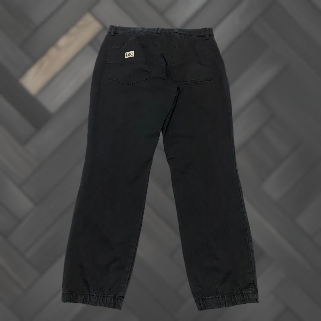 Lee Lee Black Jogger Pants Womens Size 12 Regular Fit Tapered Leg Mid Rise Stretch Size 34" / US 12 / IT 48 - 1 Thumbnail