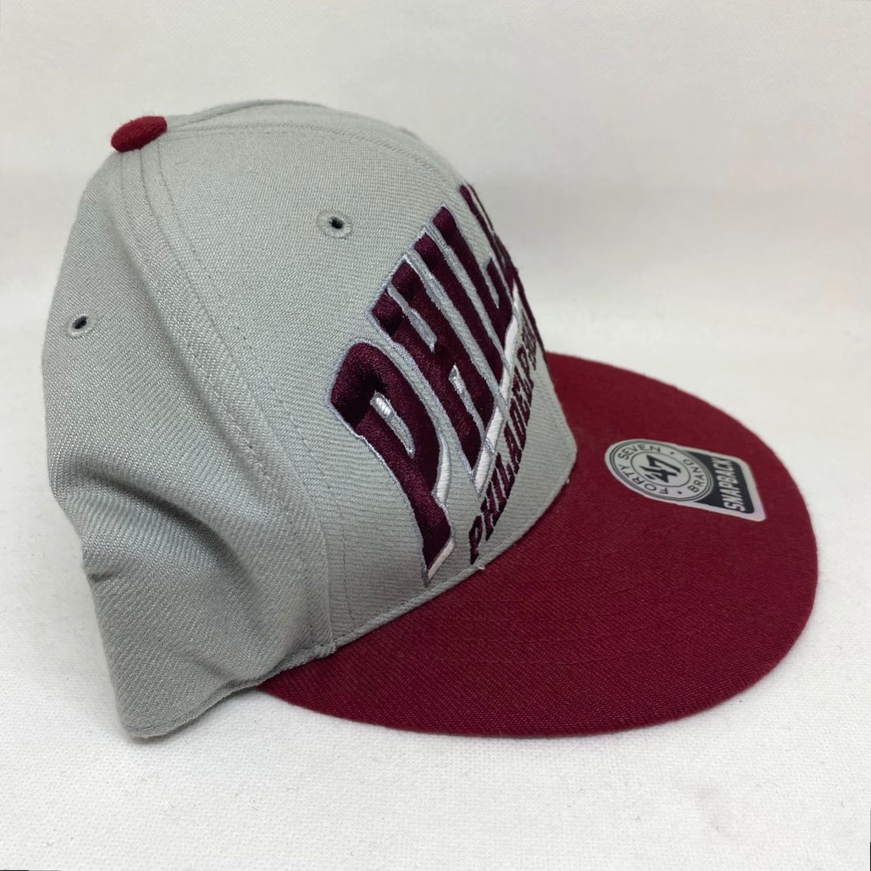 Vintage Philadelphia Phillies '47 Brand Hat Red Gray OSFM Throwback Cooperstown Snapback Unisex Adults Size ONE SIZE - 5 Thumbnail