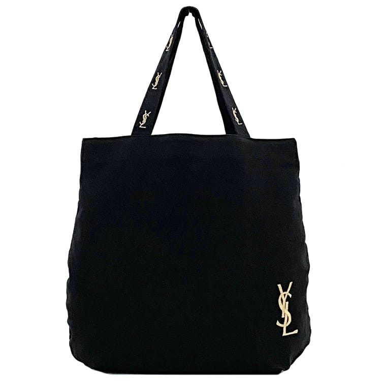Yves Saint Laurent YVES SAINT LAURENT Tote Bag Black Cotton Size ONE SIZE - 1 Thumbnail