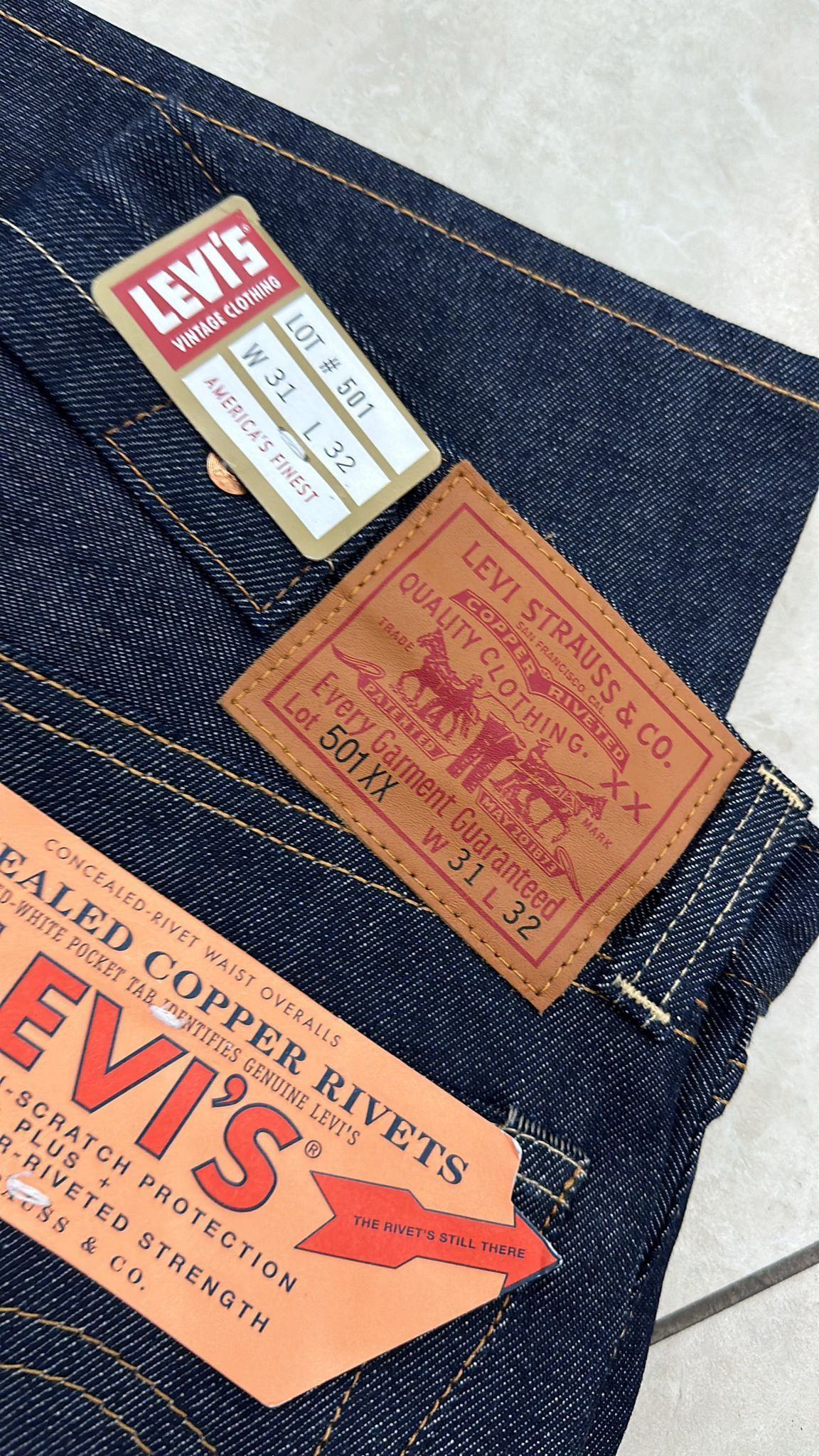Levi's Vintage Clothing LVC Levi's Vintage Clothing 1937 501XX BigE Selvedge Jeans Size US 31 - 4 Thumbnail