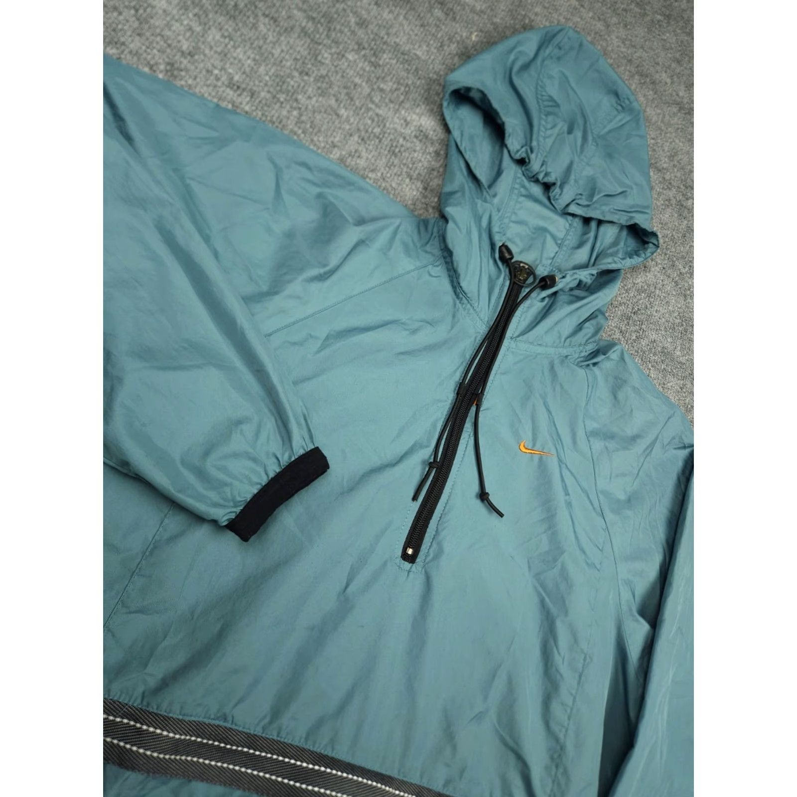 Nike VINTAGE Nike Jacket Women Medium Green 1/4 Zip Lightweight White Label Packable Windbreaker Size M / US 6-8 / IT 42-44 - 3 Thumbnail