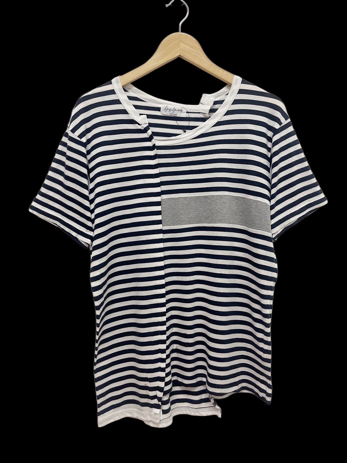 Yohji Yamamoto Asymmetrical Striped Yohji Yamamoto Pour Homme Size US M / EU 48-50 / 2 - 1 Thumbnail