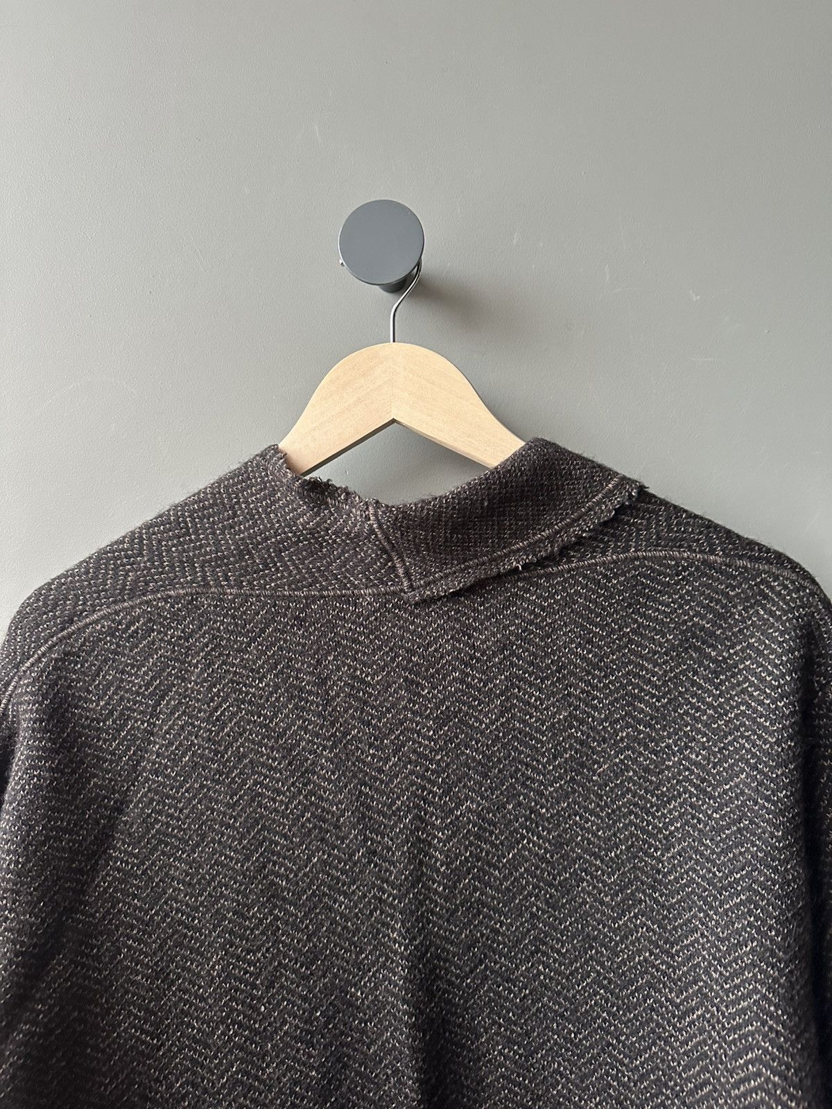 Sarah Pacini Sarah Pacini Herringbone Knit Alpaca Asymmetrical Cardigan Size ONE SIZE - 6 Thumbnail
