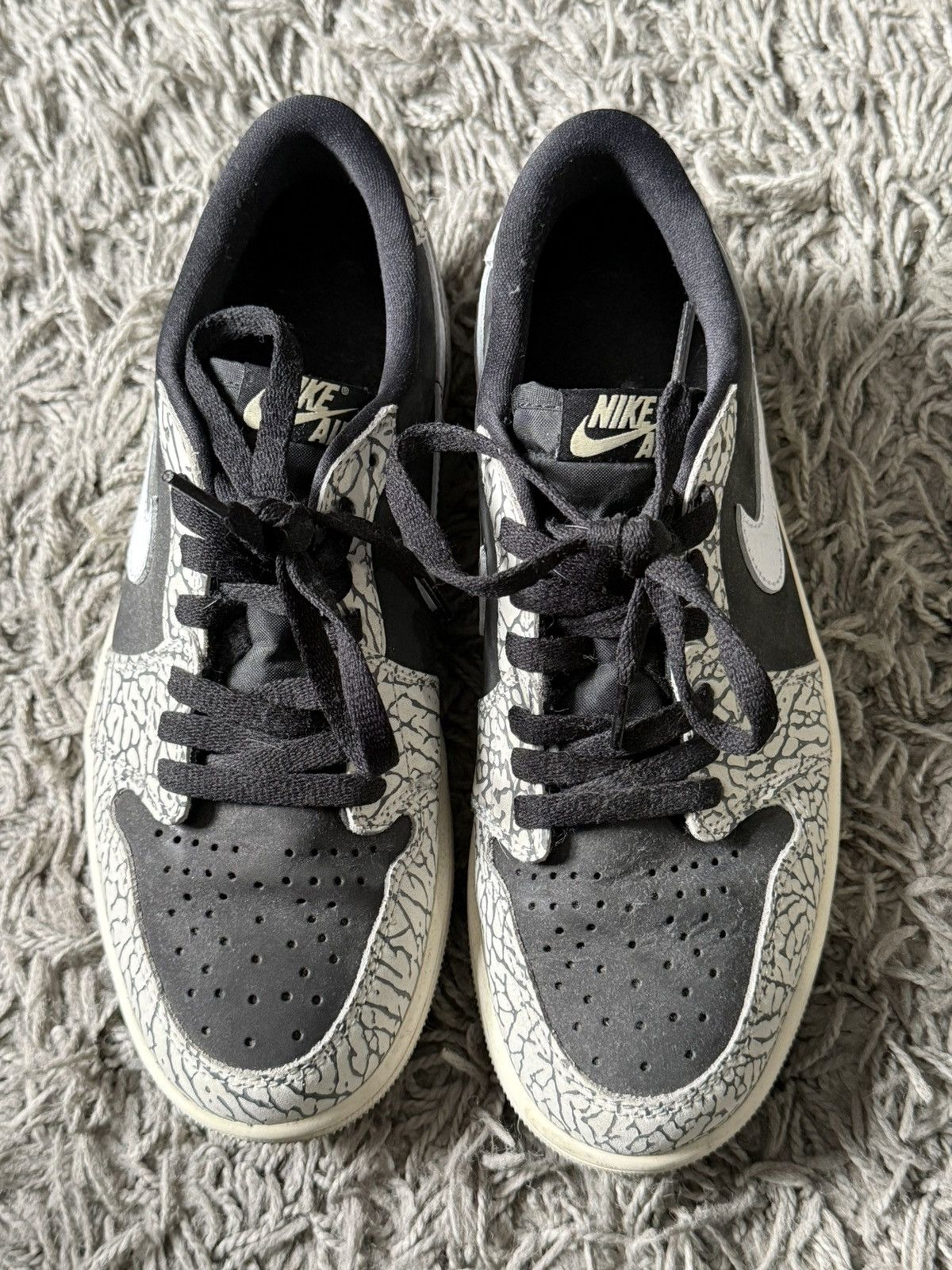 Jordan Brand Nike Air Jordan 1 Low Cracked Cement | Size 8 Size US 8 / EU 41 - 1 Thumbnail