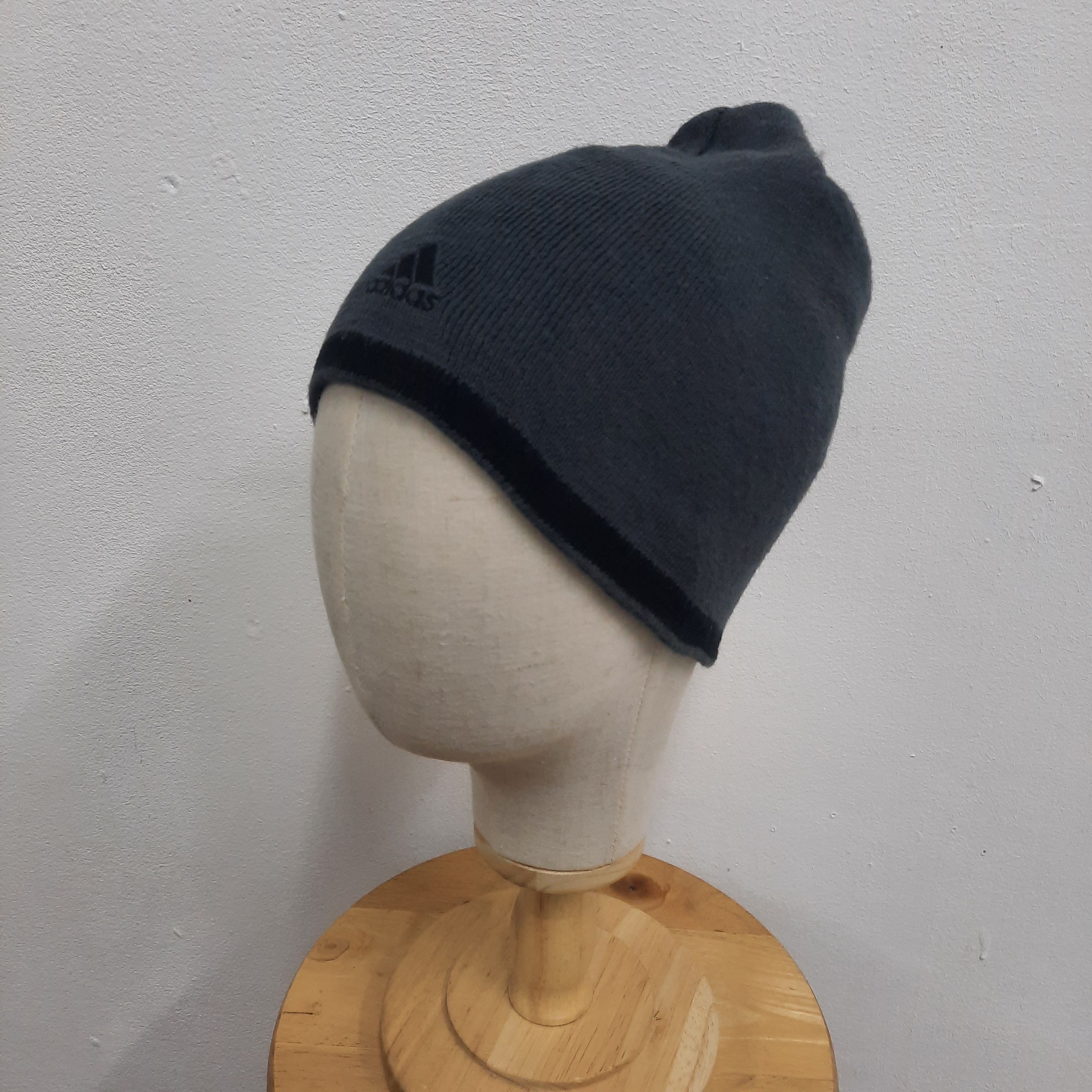 Adidas 🔥Adidas logo stripes pull on beanie hat Size ONE SIZE - 2 Thumbnail