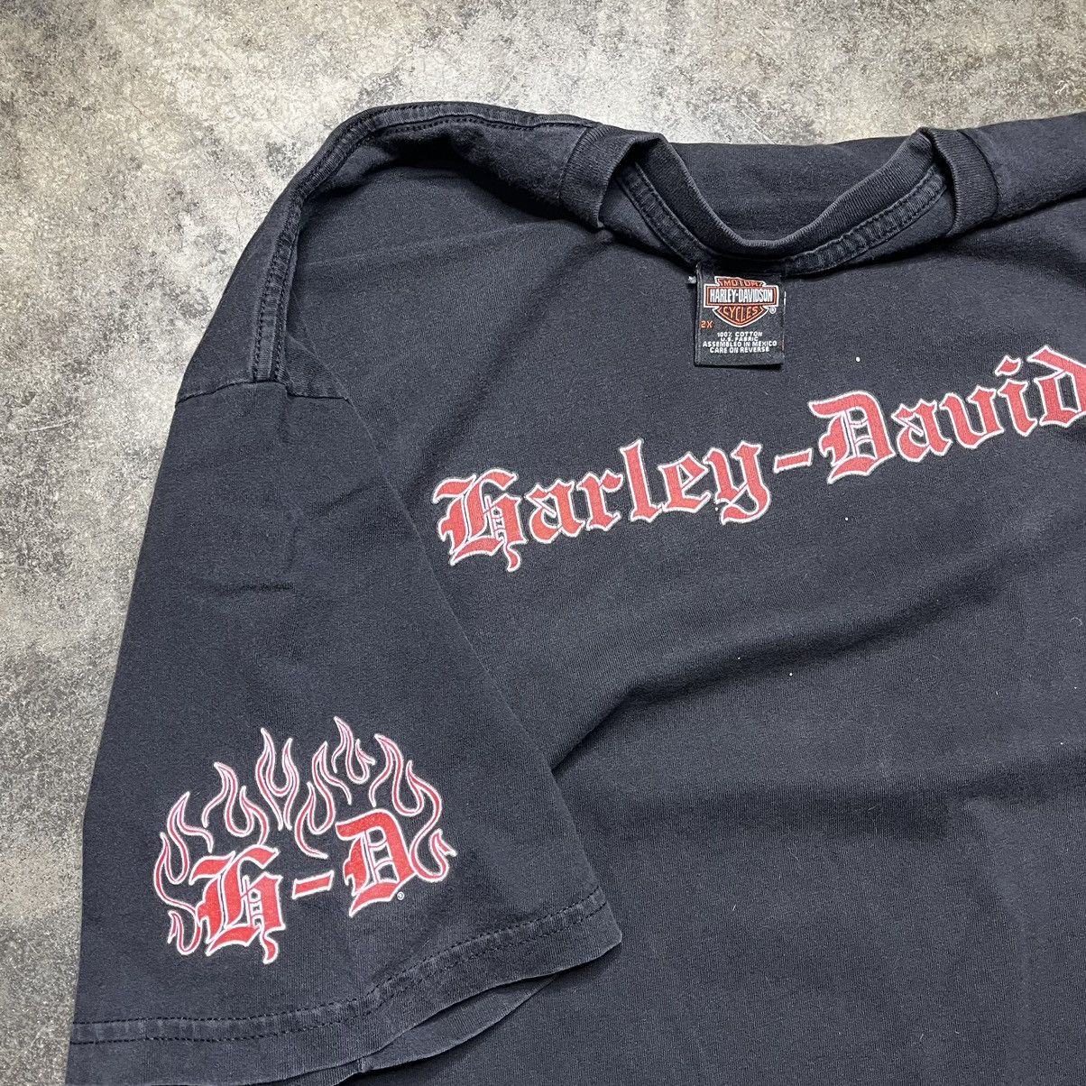 Harley Davidson × Vintage vintage harley davidson baggy fire thrashed tshirt Size US XXL / EU 58 / 5 - 3 Thumbnail