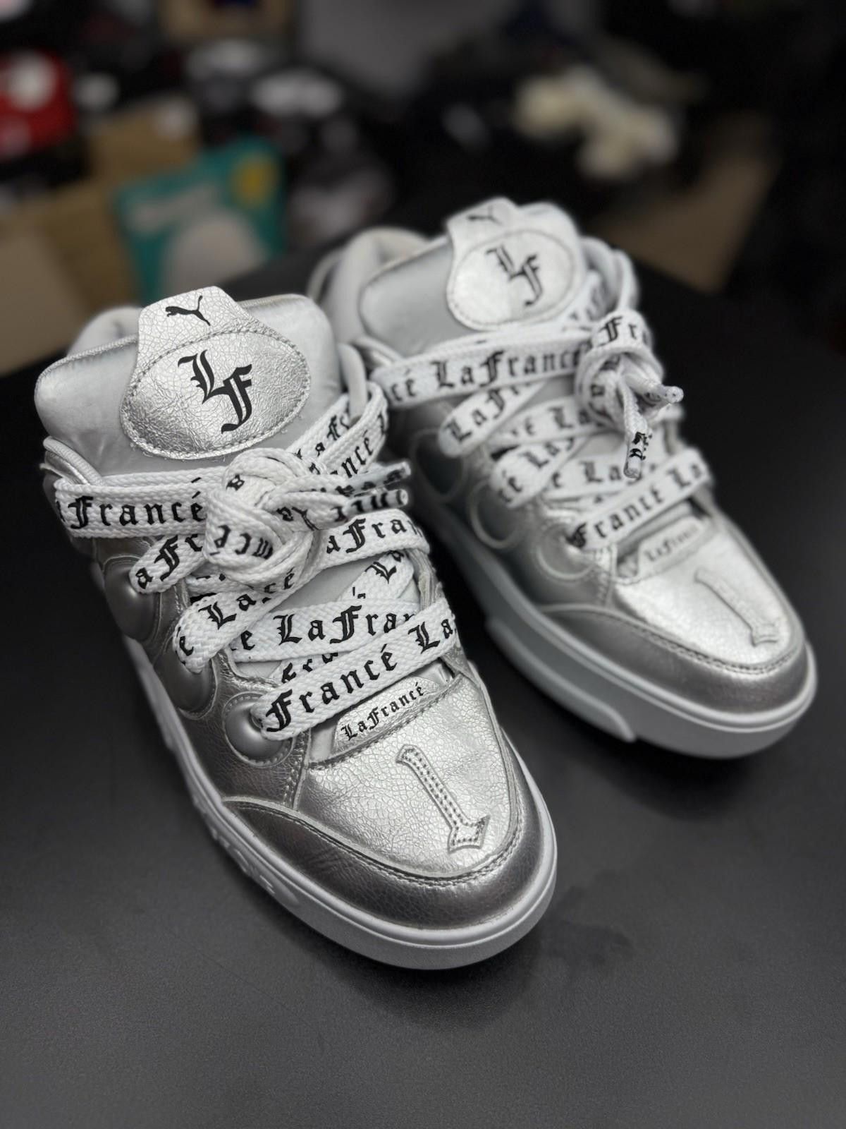 Puma Puma La France Shoes Silver Size (10.5) 100% Authentic Ship Size US 10.5 / IT 40.5 - 4 Thumbnail