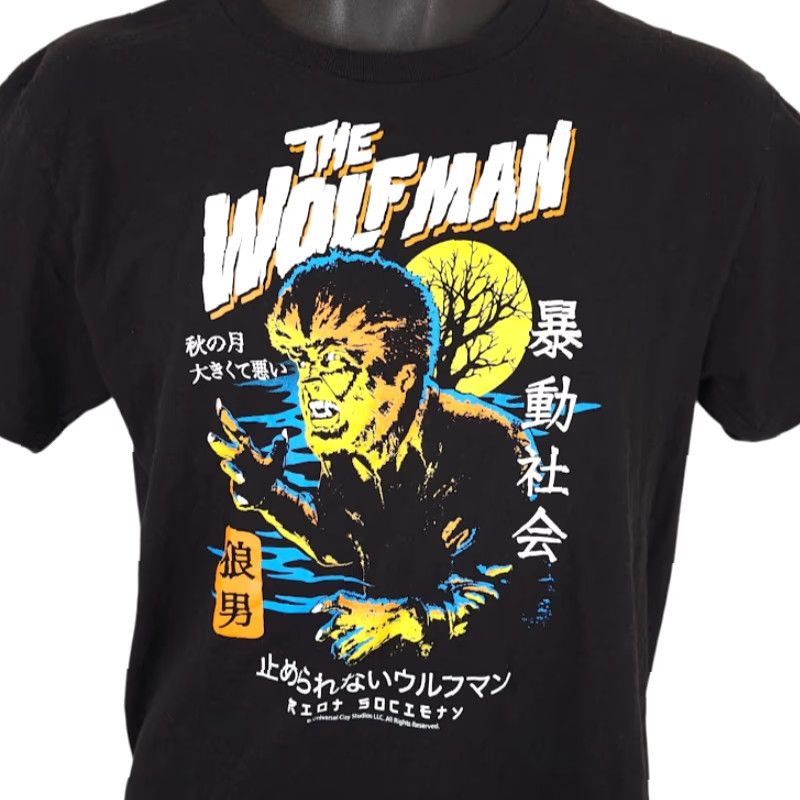 Vintage VINTAGE Wolf Man T Shirt Mens Size Medium Black Universal Studios Monsters Made In USA Size US M / EU 48-50 / 2 - 2 Thumbnail