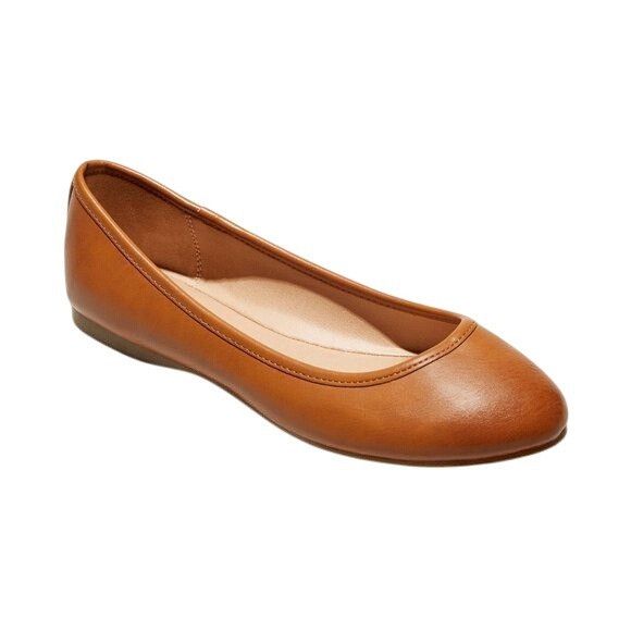 Other A New Day Women's Cognac Faux Leather Flats Size 8W Size US 8 / IT 38 - 1 Thumbnail