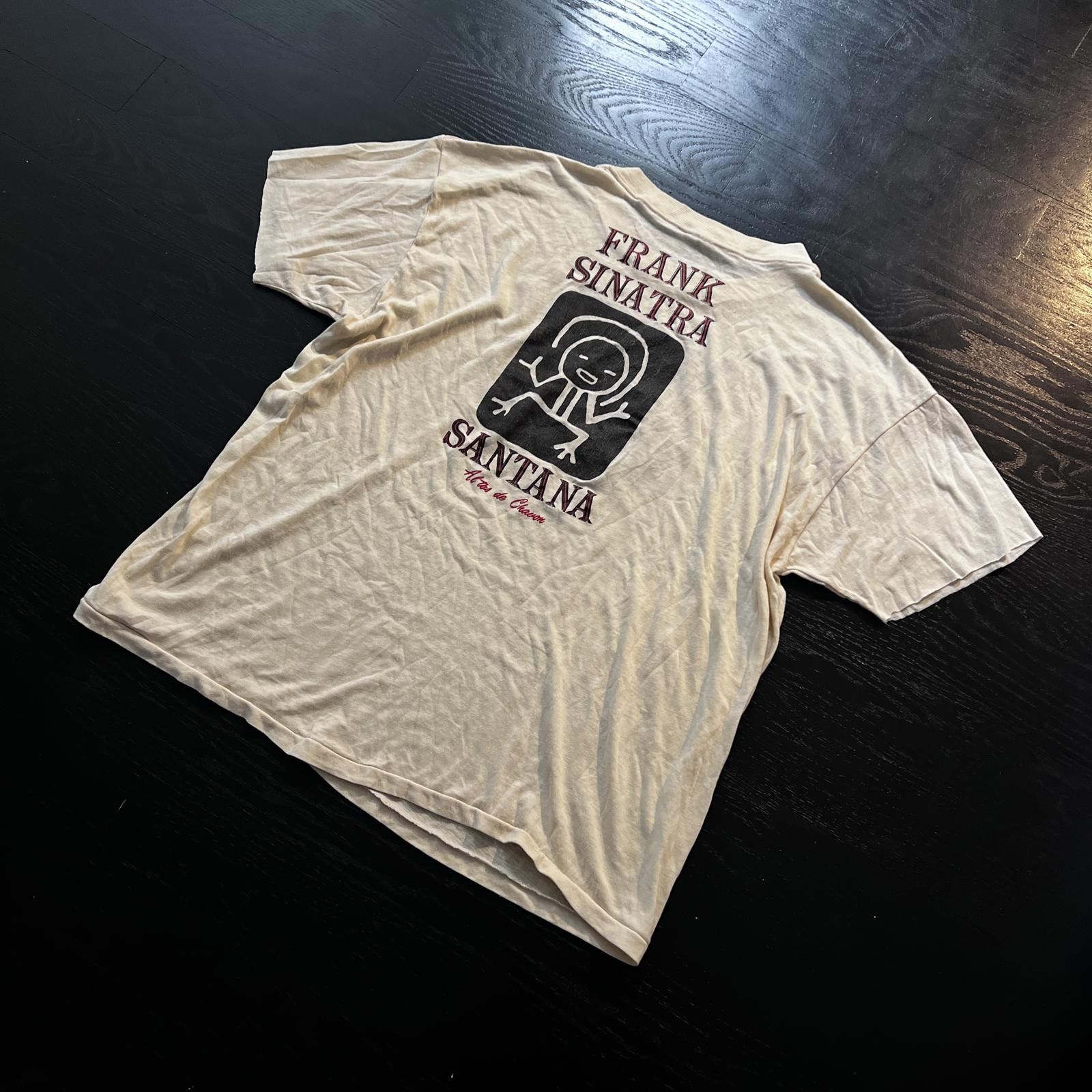 Vintage Vintage Vanco White Band Tee Shirt Frank Sinatra Santana Size US L / EU 52-54 / 3 - 4 Thumbnail