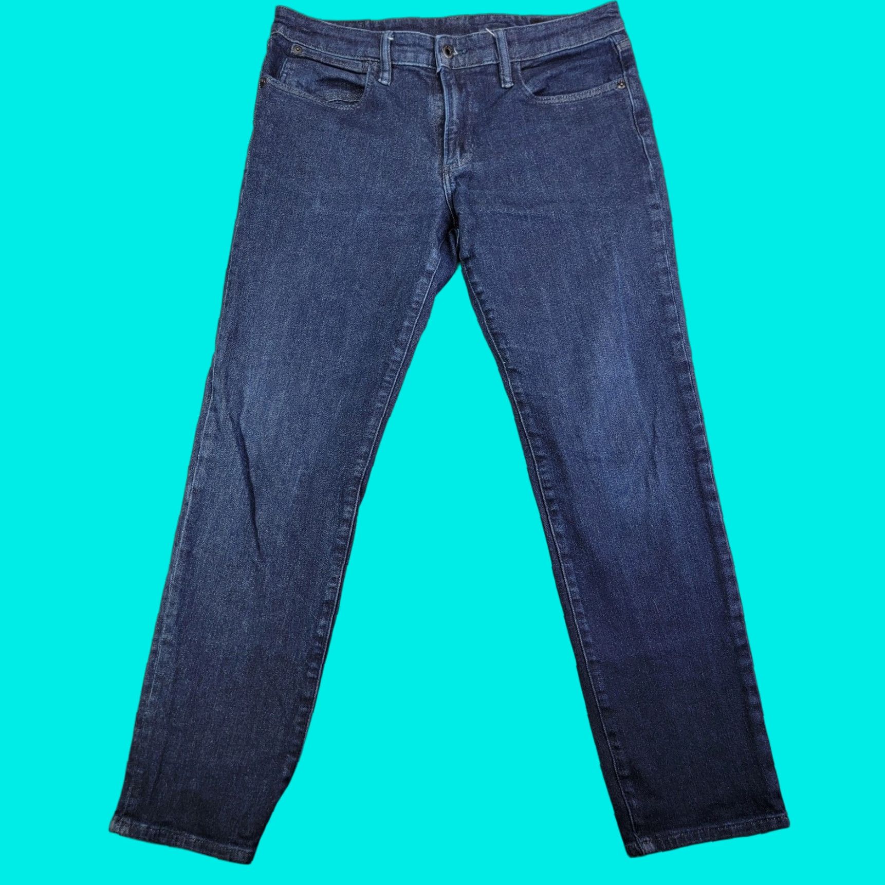 Bonobos Bonobos Slim Taper Jeans Mens 33x30 Blue Slim Tapered Leg Denim Jeans Stretch Dark Wash Size US 33 - 1 Thumbnail