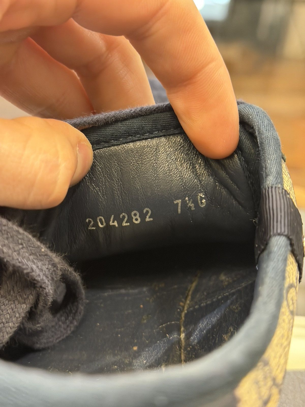 Gucci Gucci Suede GG Supreme Canvas Sneaker Blue Size US 7.5 / EU 40-41 - 7 Thumbnail